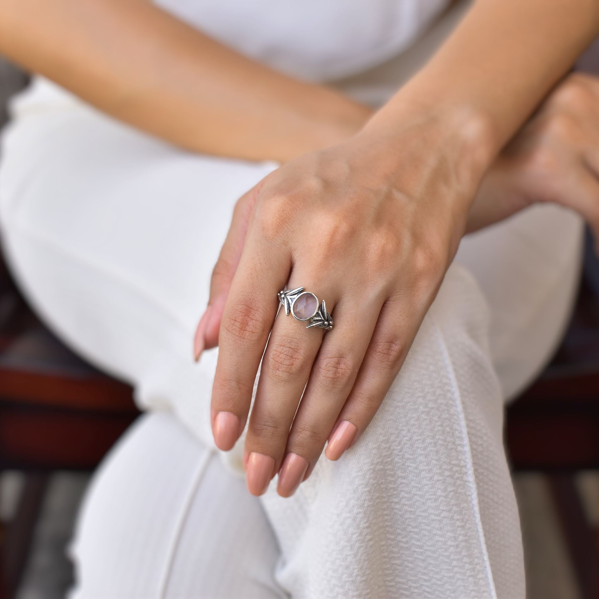 Rose Quartz Gemstone Ring