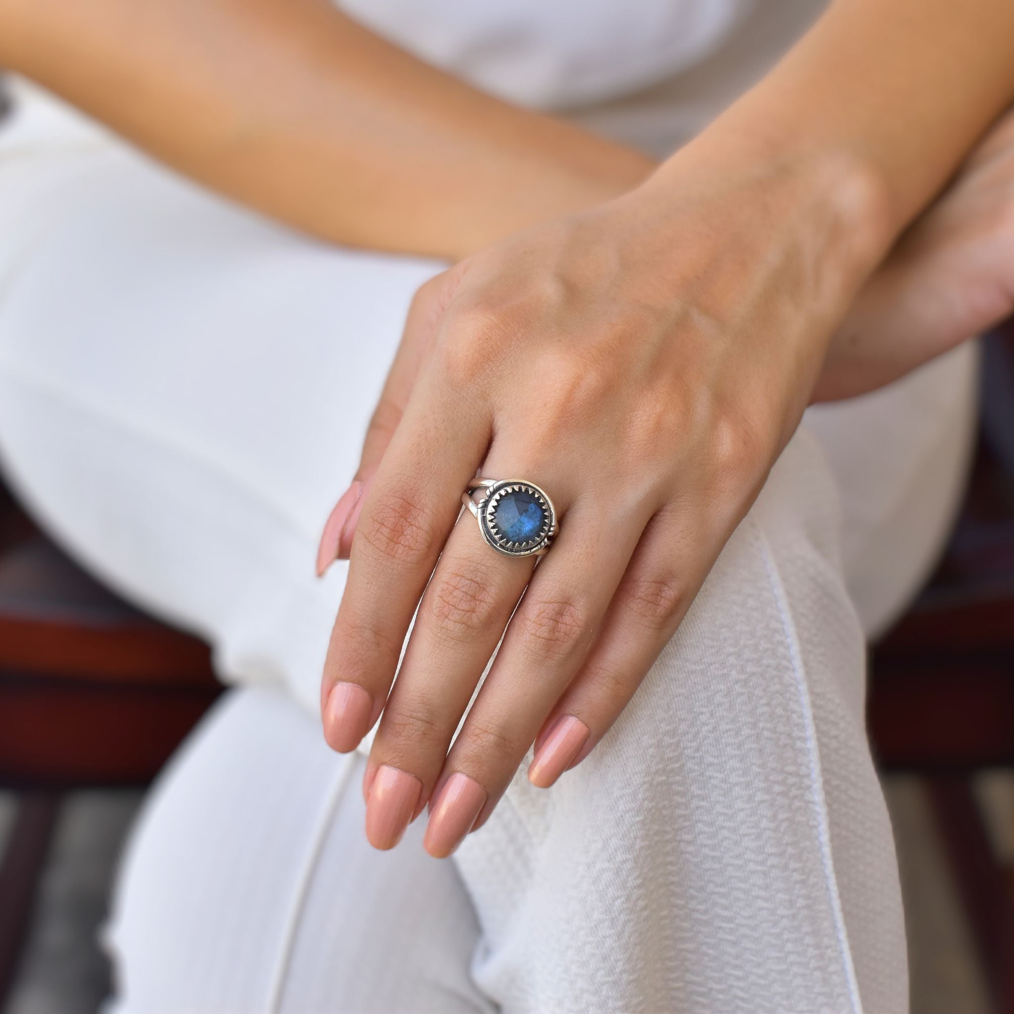 Celestial Charm - Labradorite Ring