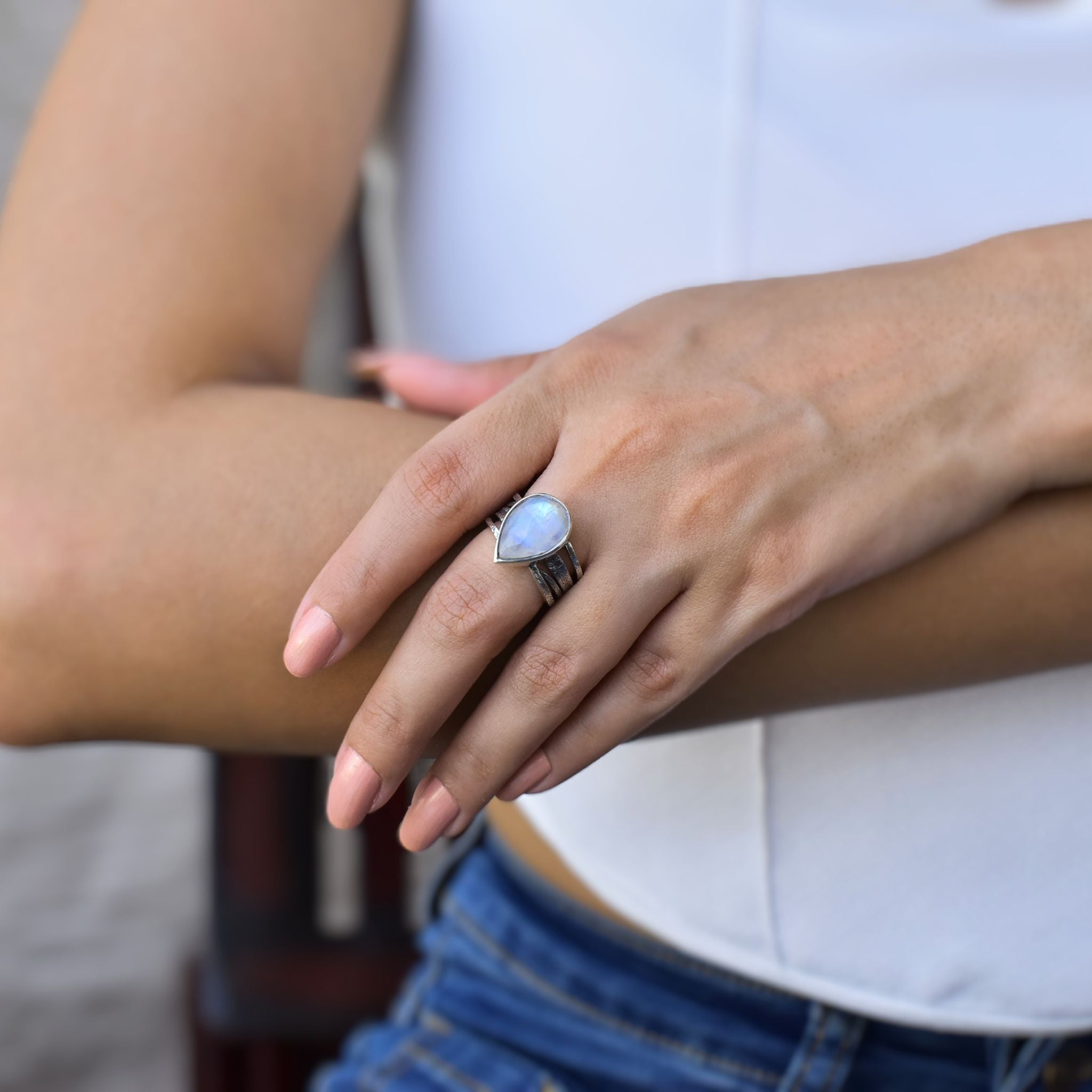 Rustic - Moonstone Ring