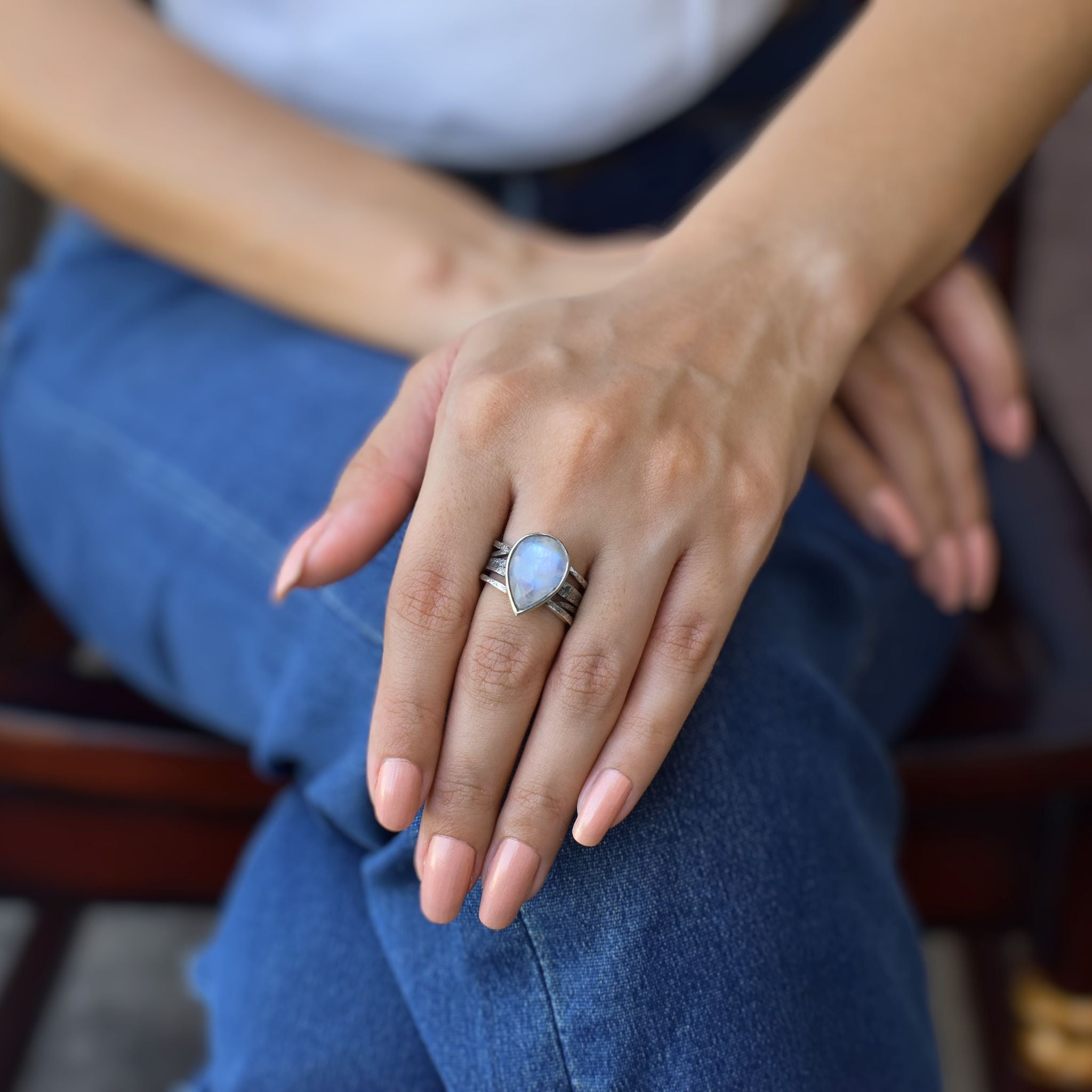 Rustic - Moonstone Ring