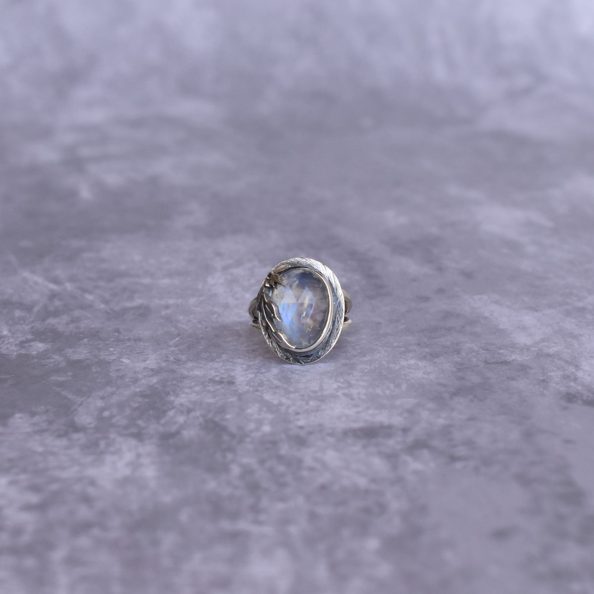 Celestial Leaf - Moonstone Ring