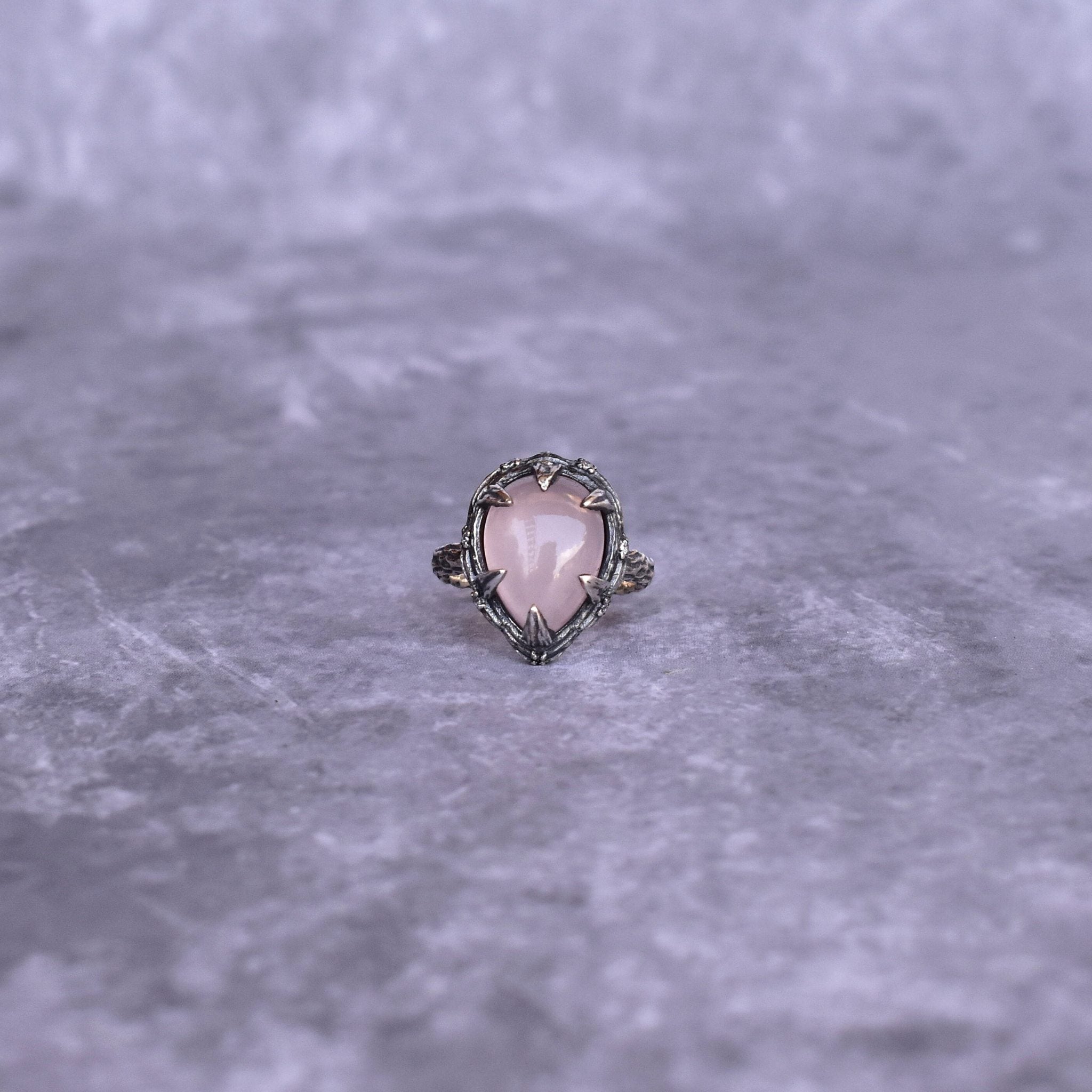 Twiggy Elegance - Rose Quartz Ring
