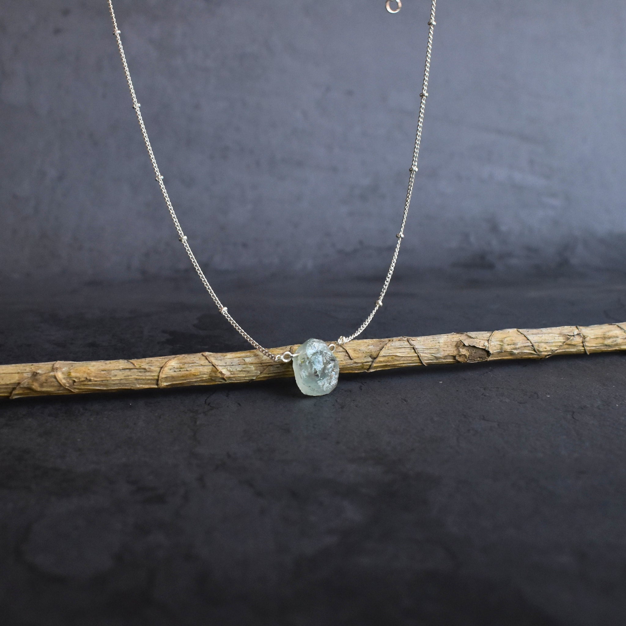 Raw beauty - Aquamarine necklace