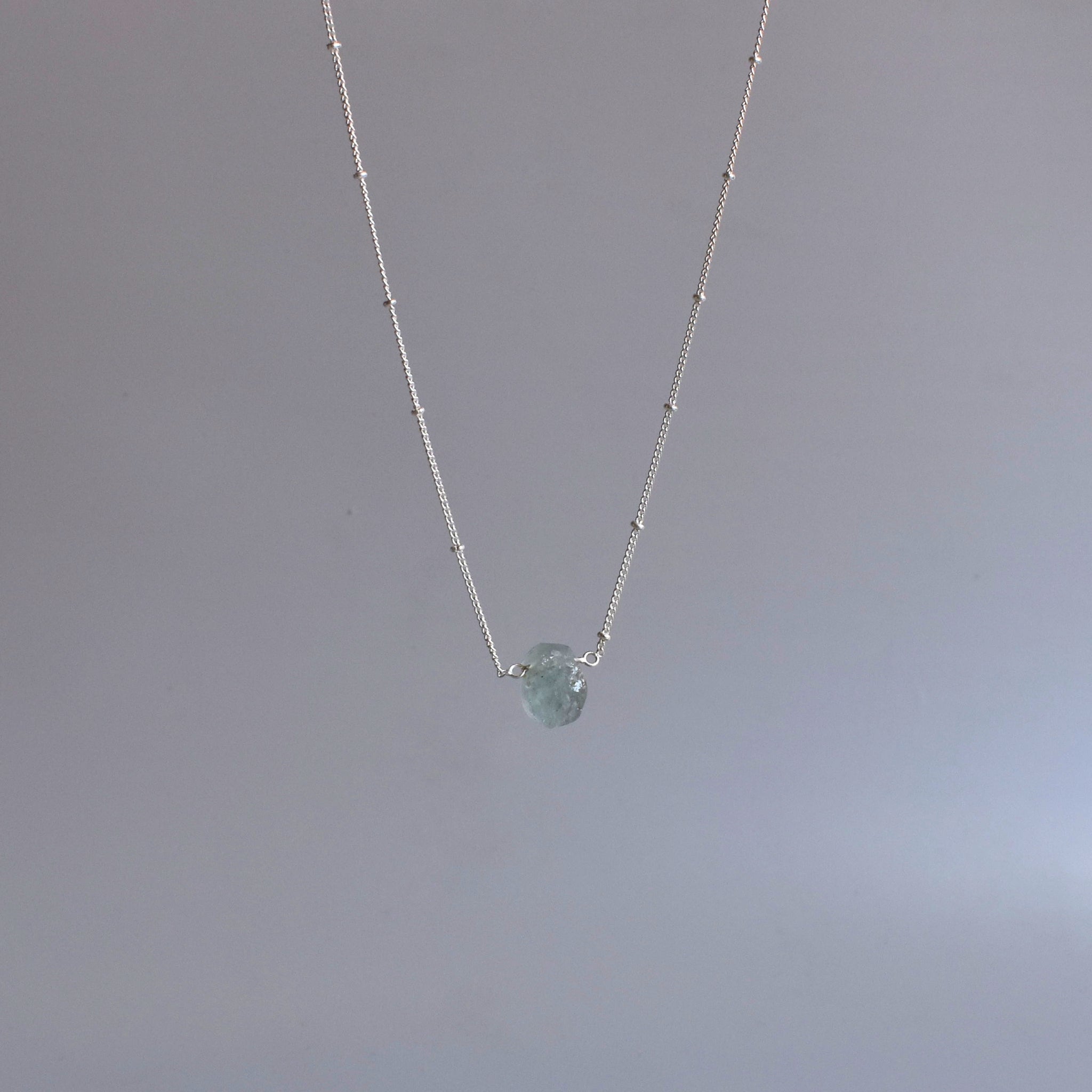 Raw beauty - Aquamarine necklace