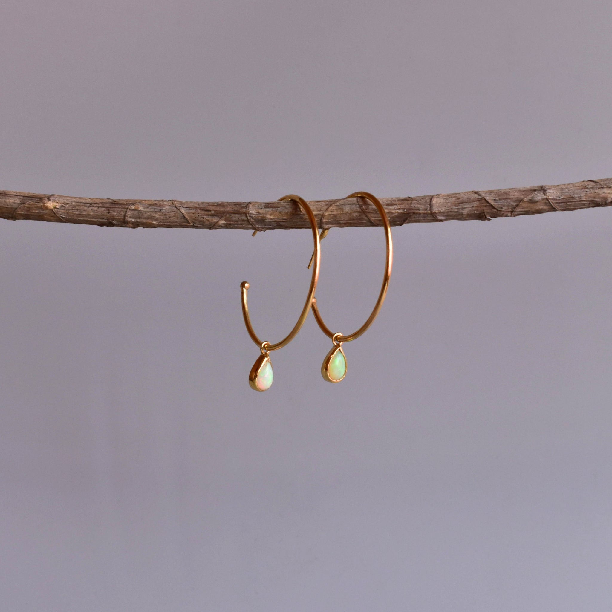 Canyon - Opal Hoop Earrings