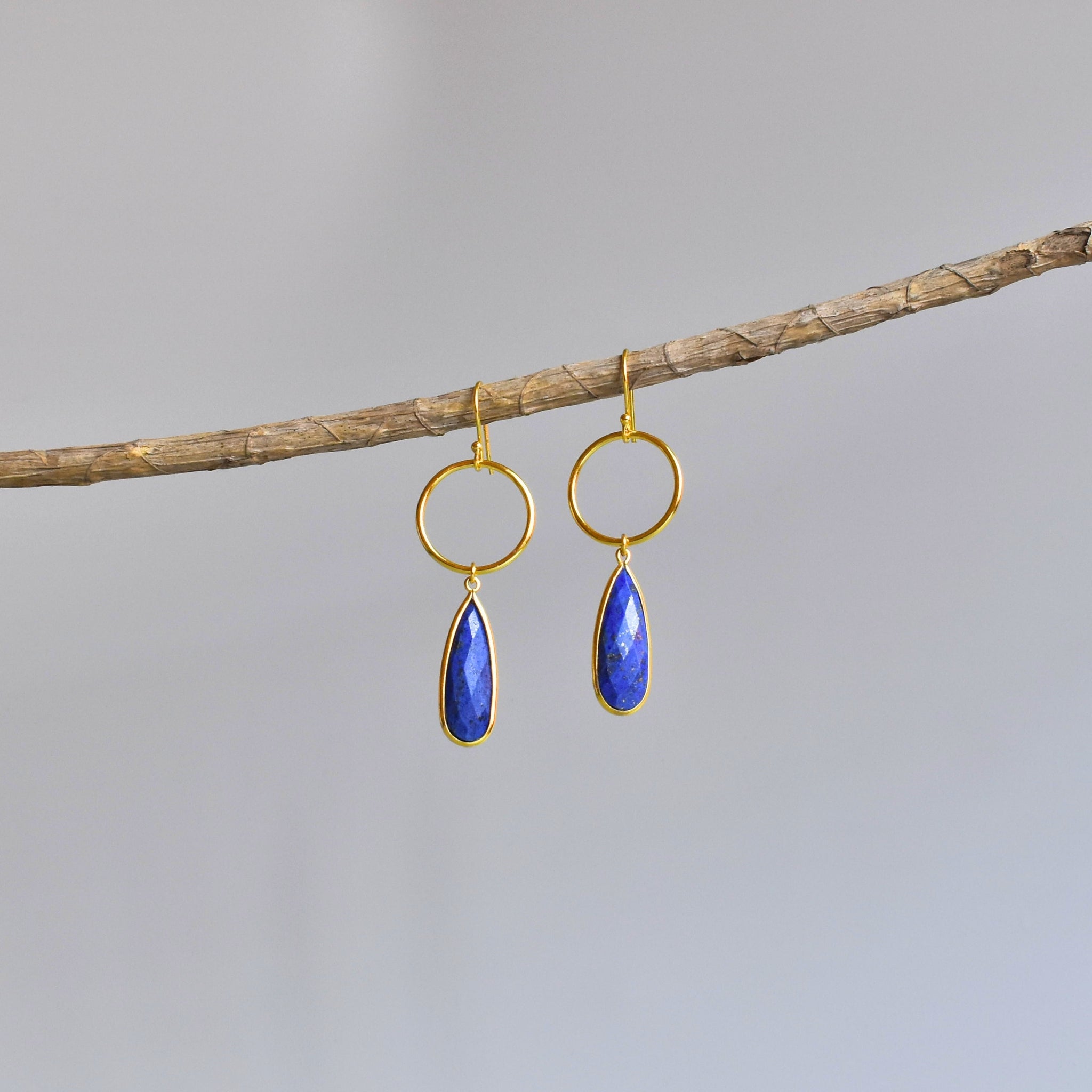 Echo Loops - Lapis lazuli Earrings