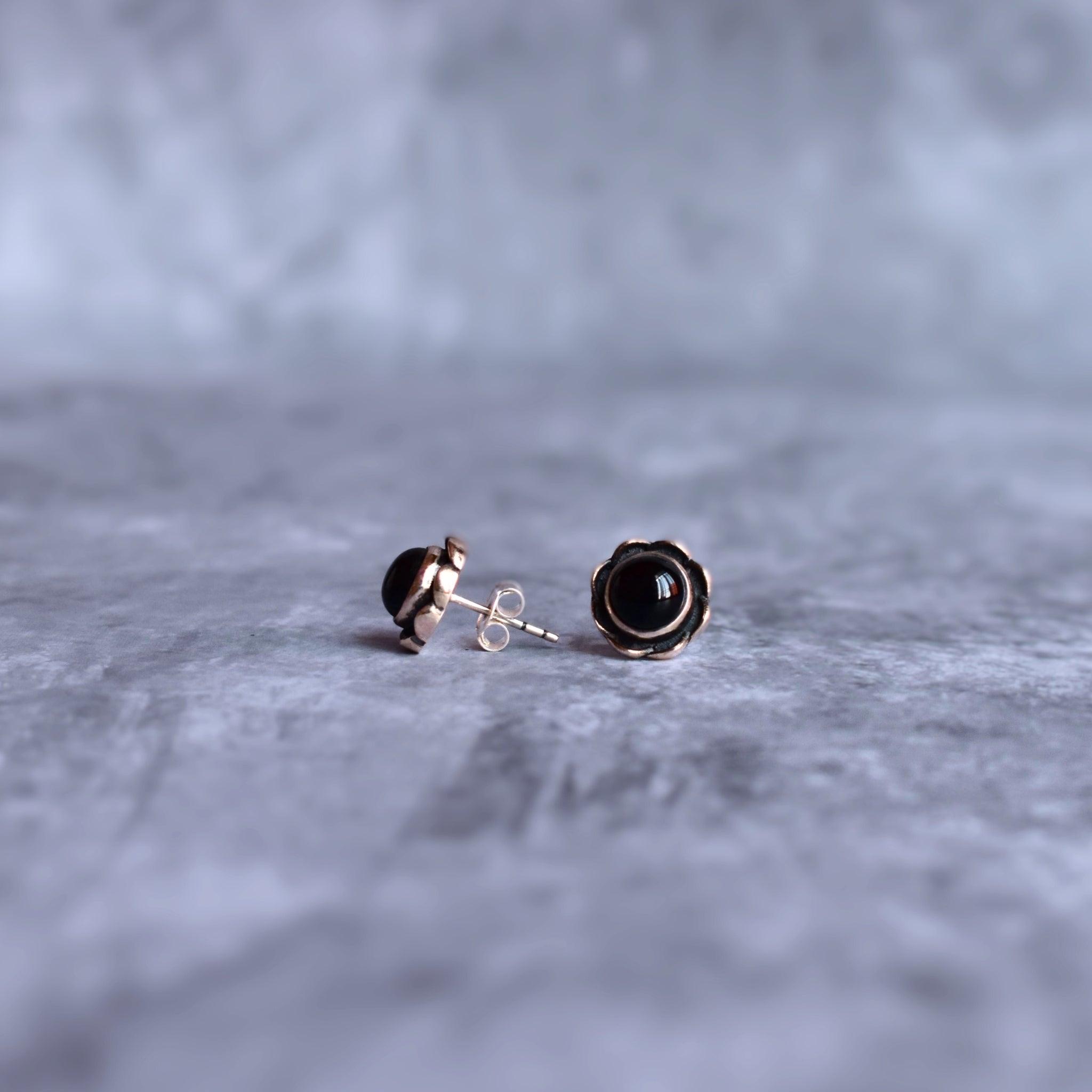 Solar Ray - Black Onyx Studs