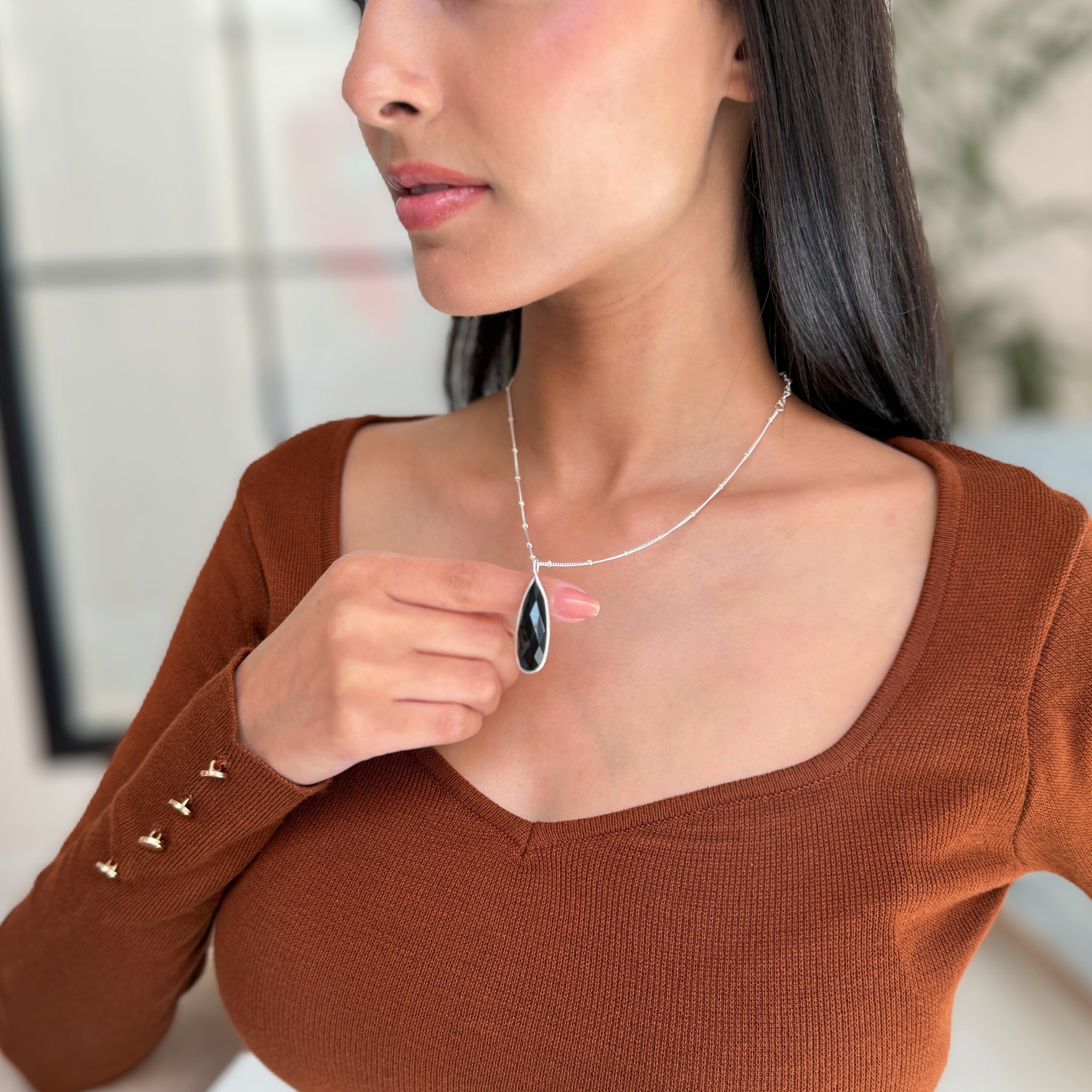 Cascade - Black Onyx Necklace