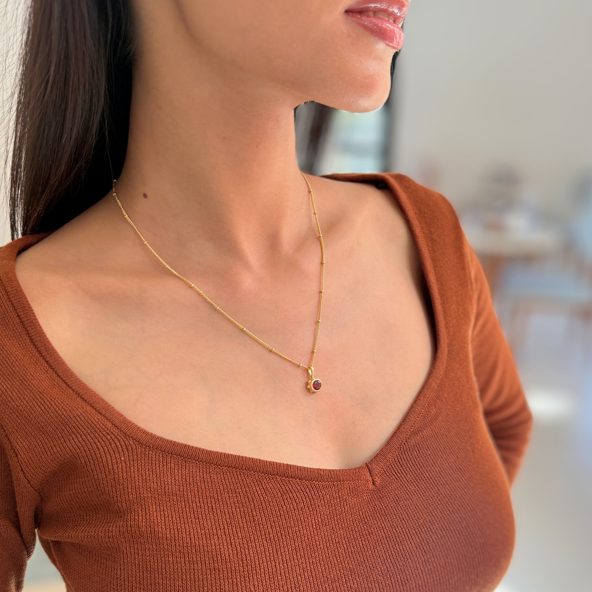 Stardust - Garnet Necklace