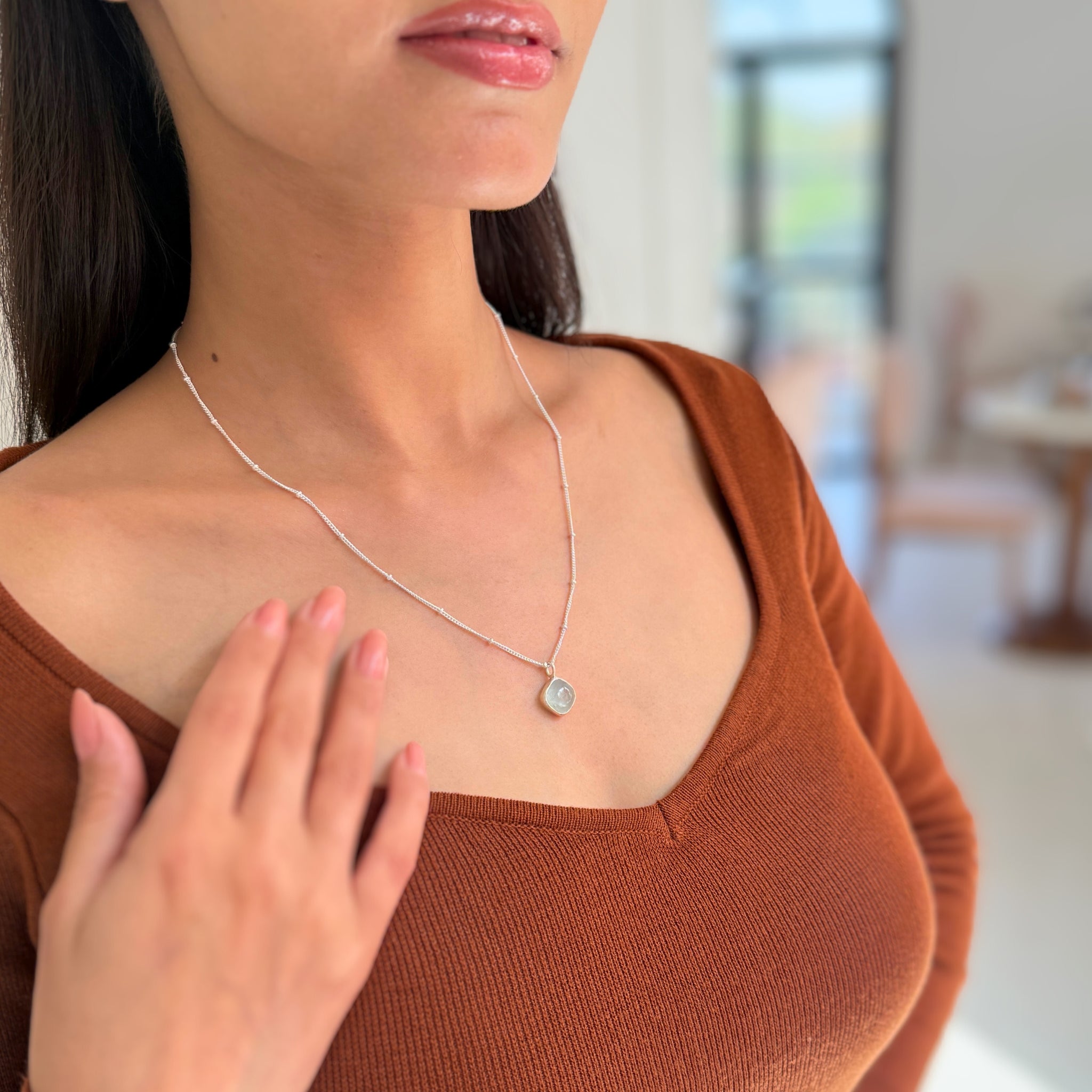 Solace - Aquamarine necklace