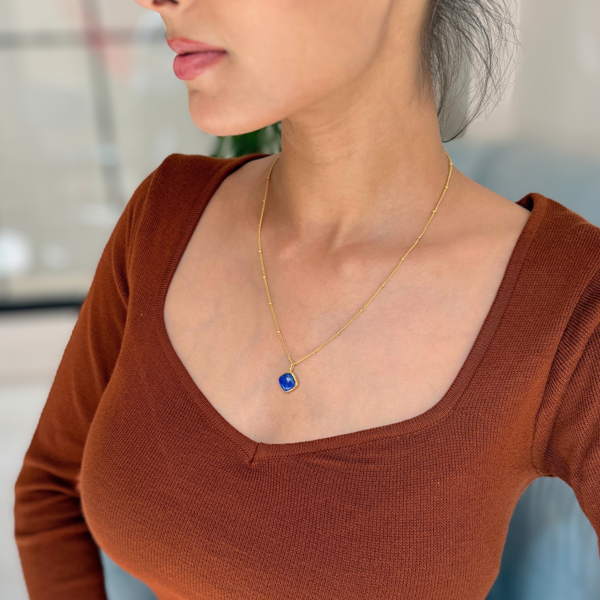 Cushion - Lapis Necklace