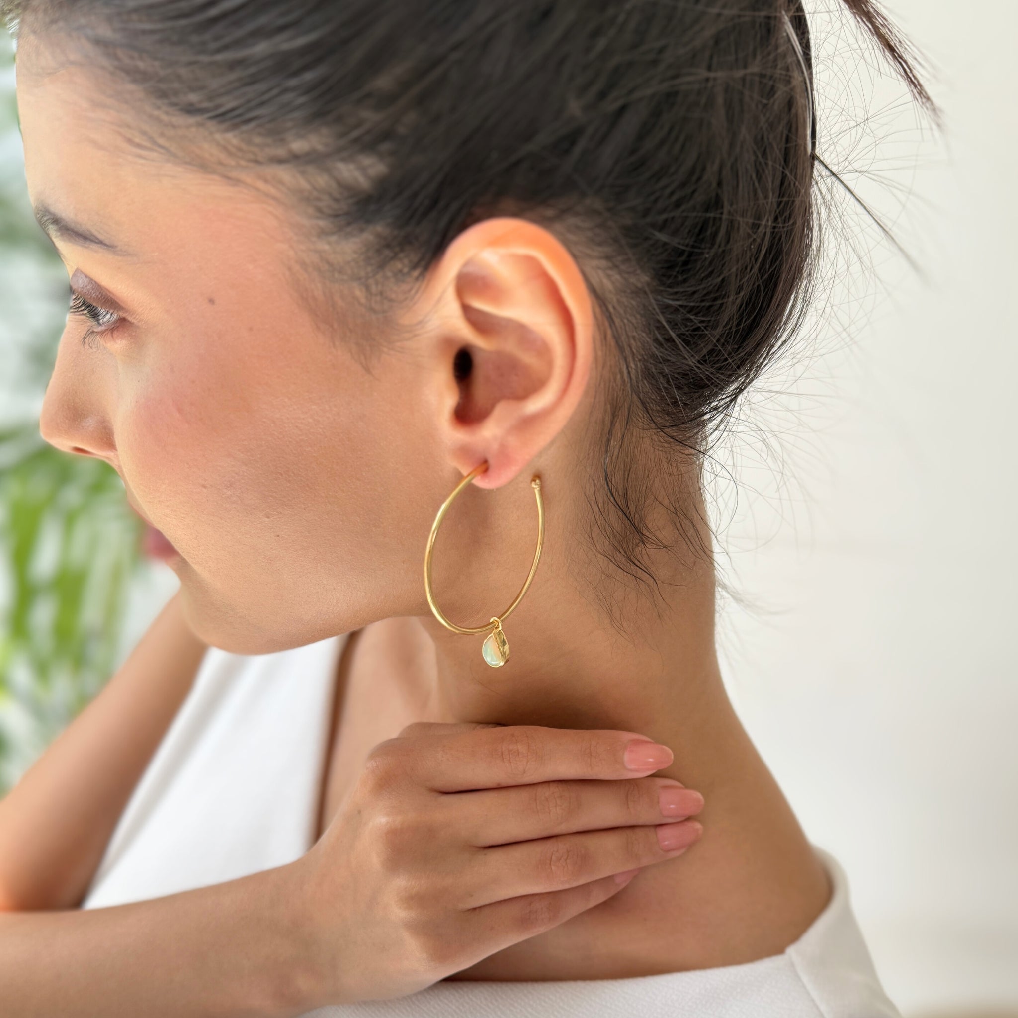 Canyon - Opal Hoop Earrings