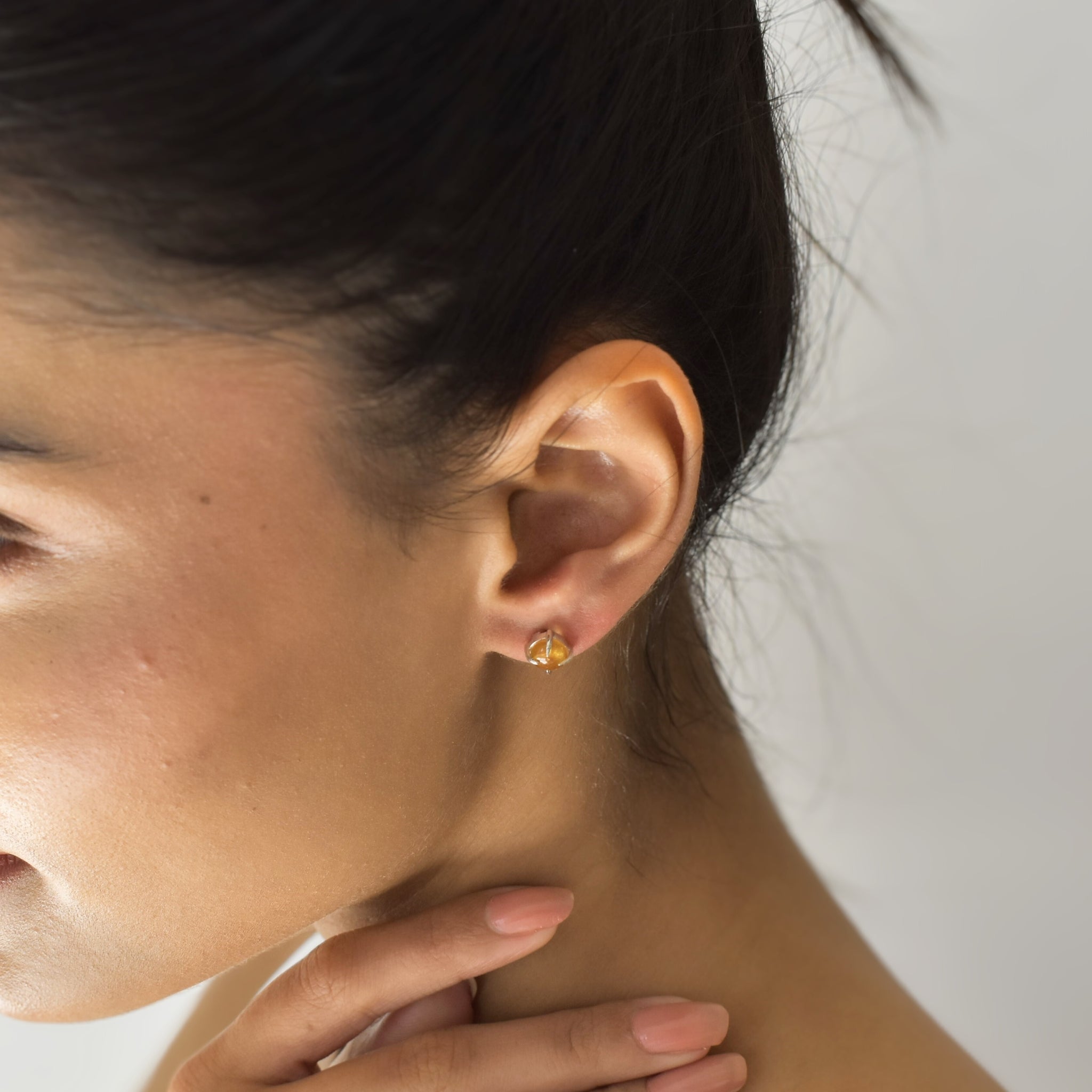 Fang - Citrine Studs