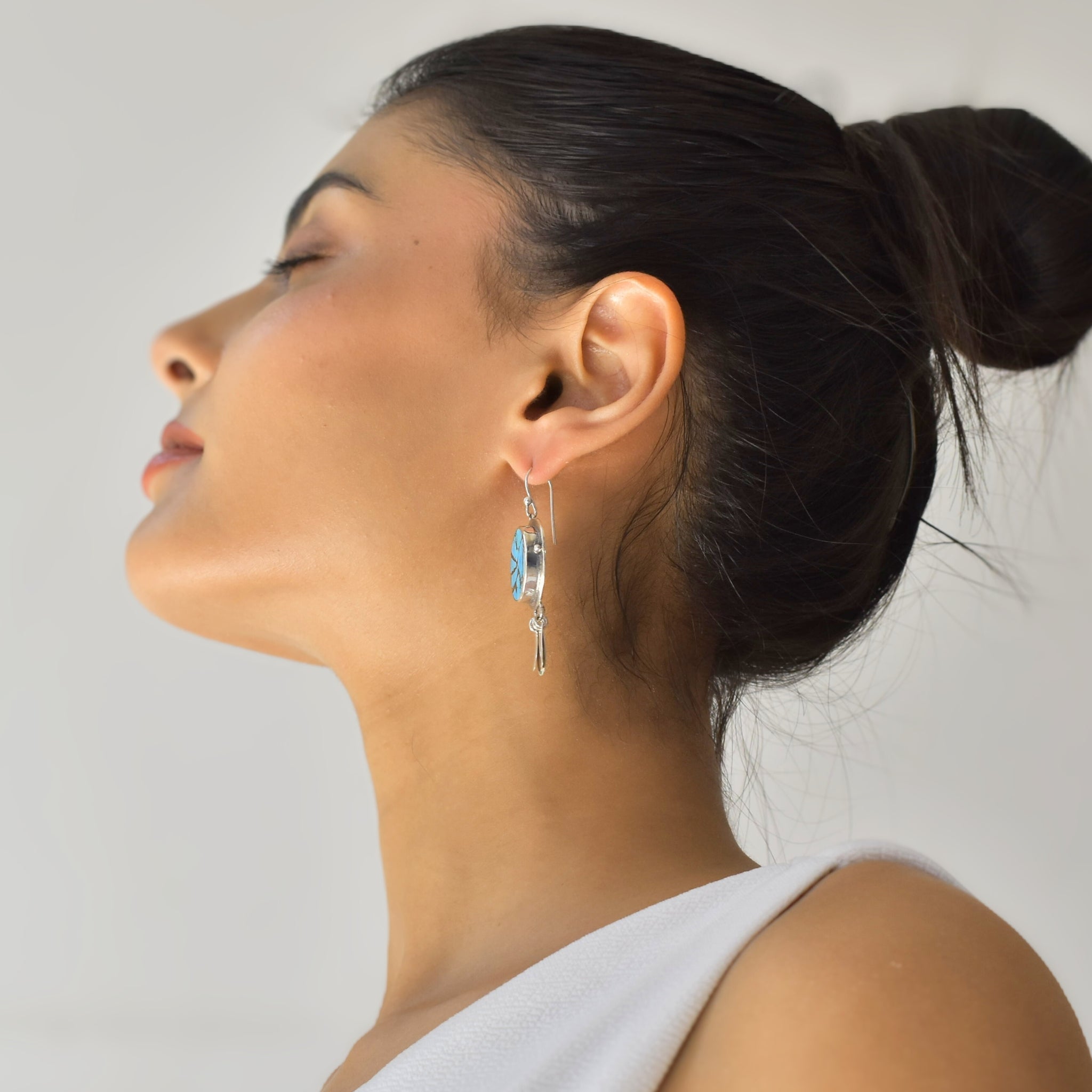 Heritage Discs - Turquoise Dangle