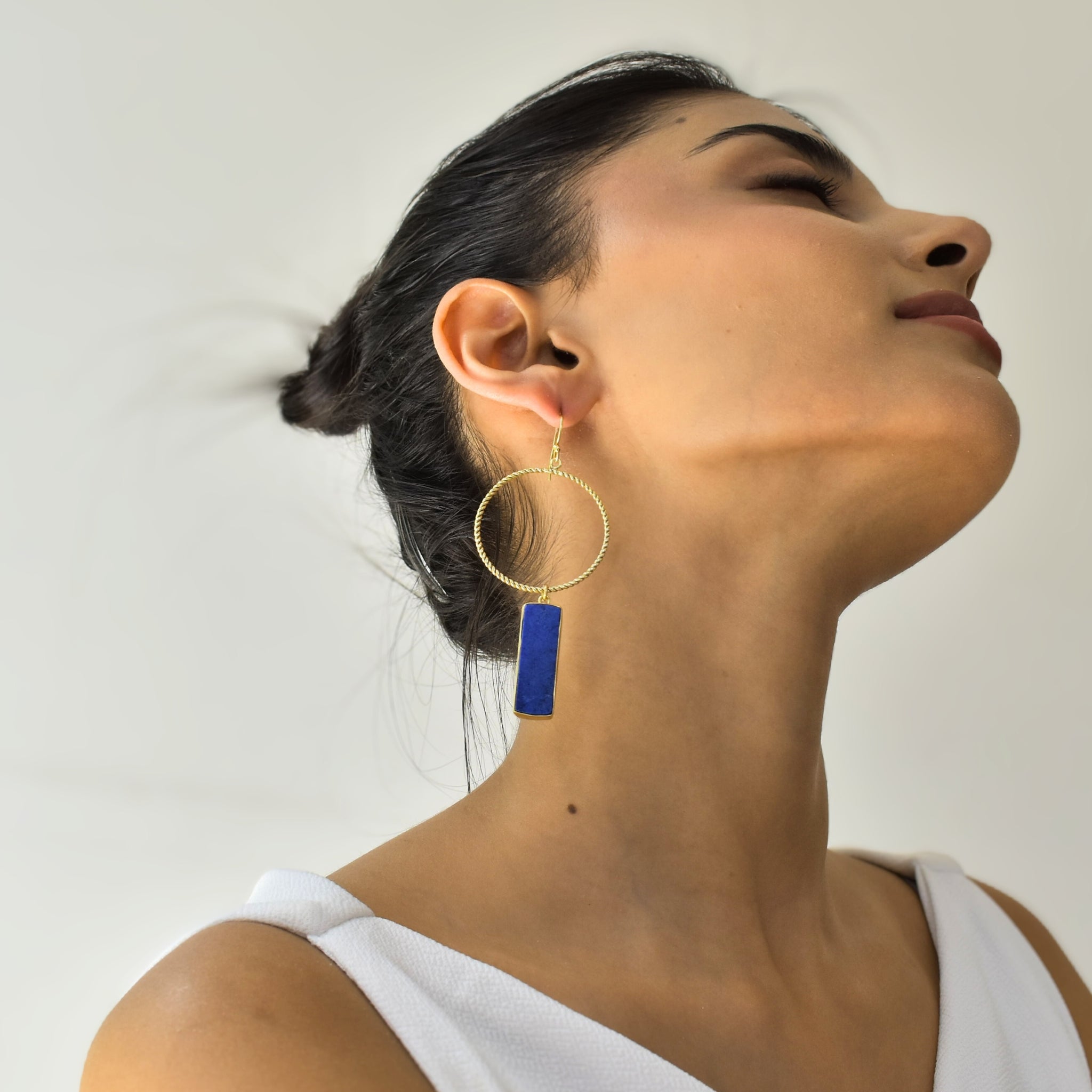Artisan Bar - Lapis lazuli Earrings