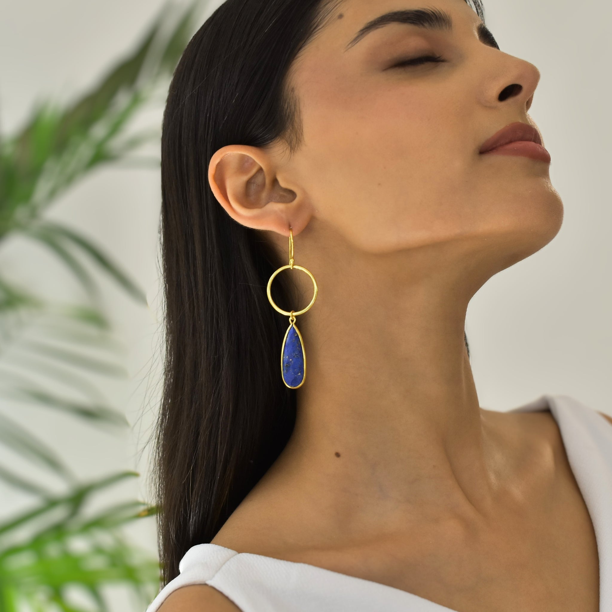 Echo Loops - Lapis lazuli Earrings