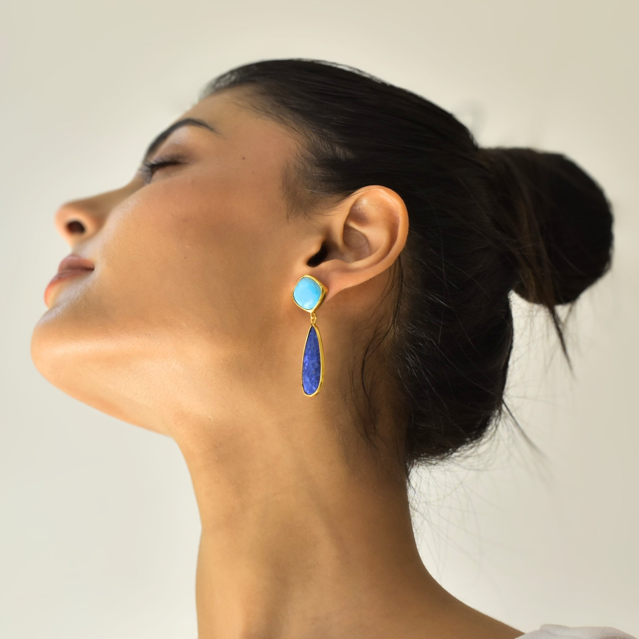 Duo - Turquoise & Lapis Earrings