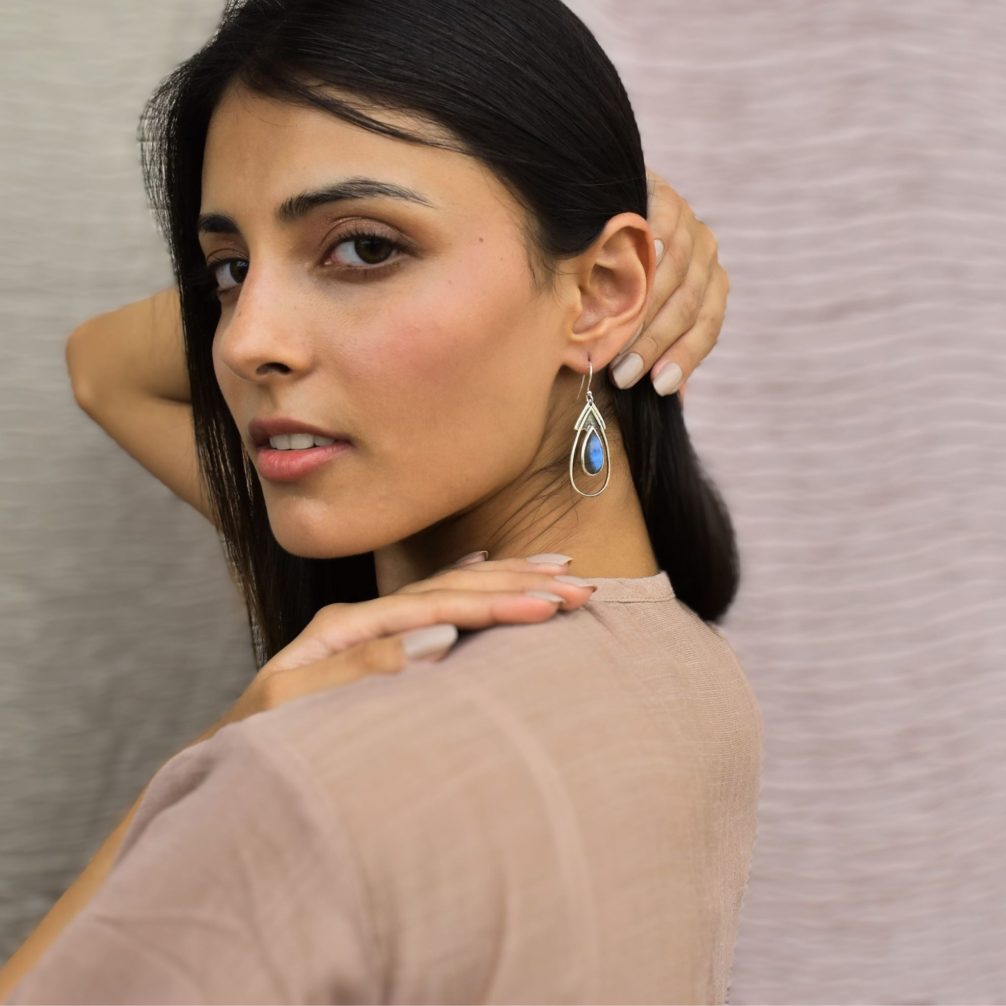 Rustic Pears - Labradorite Earrings