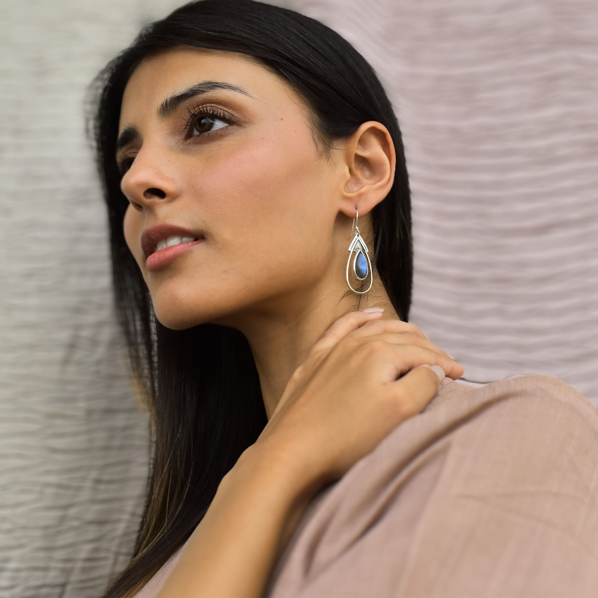 Rustic Pears - Labradorite Earrings
