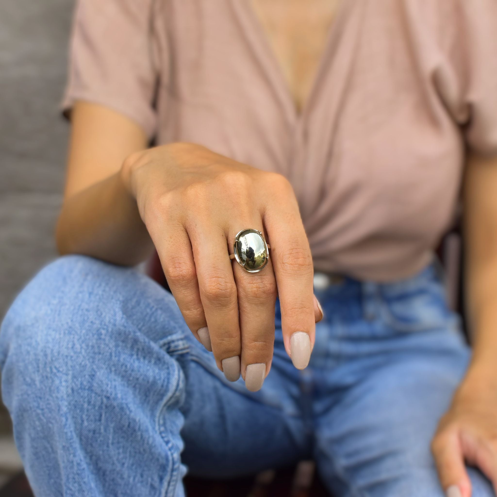 Majestic Monarch - Pyrite Ring