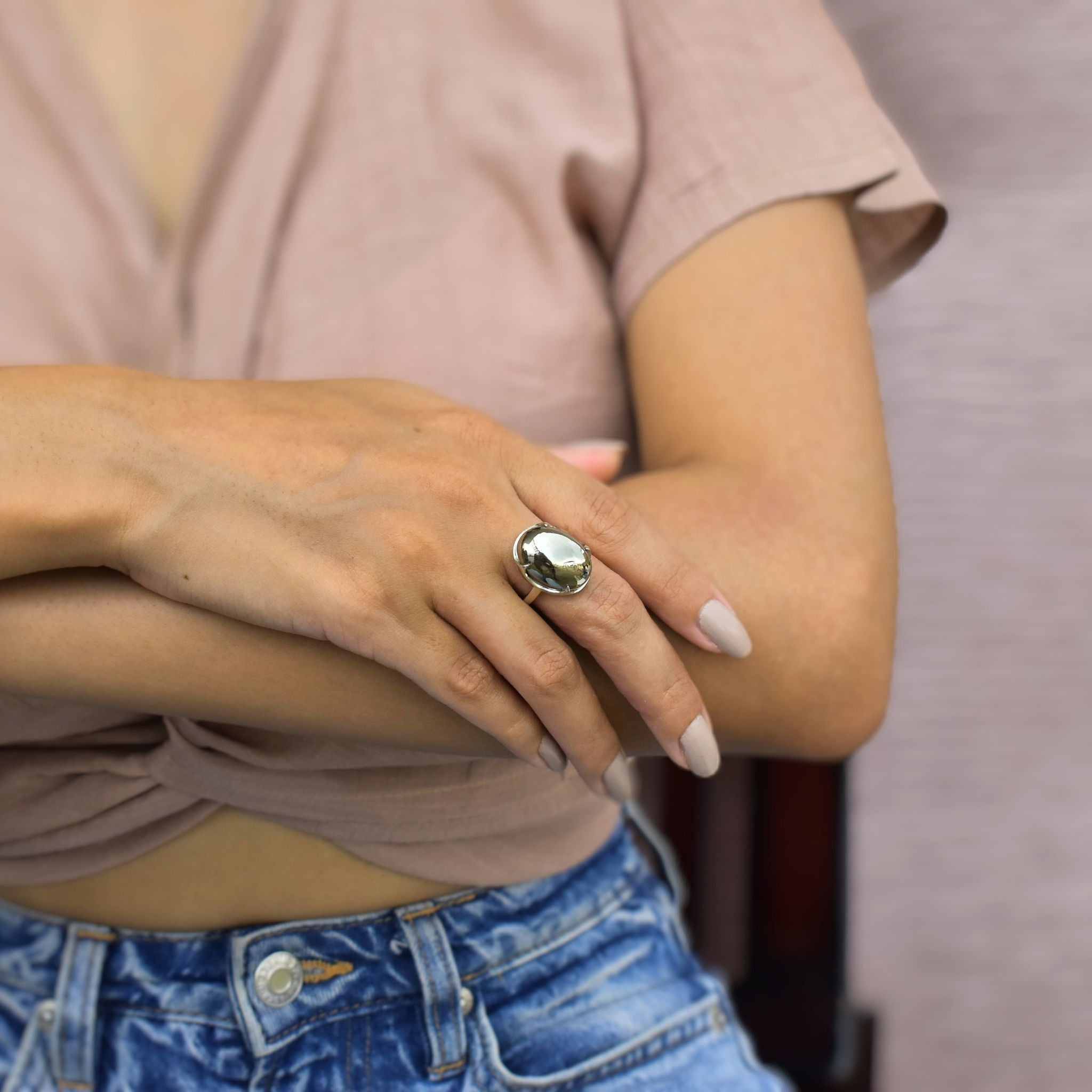 Majestic Monarch - Pyrite Ring