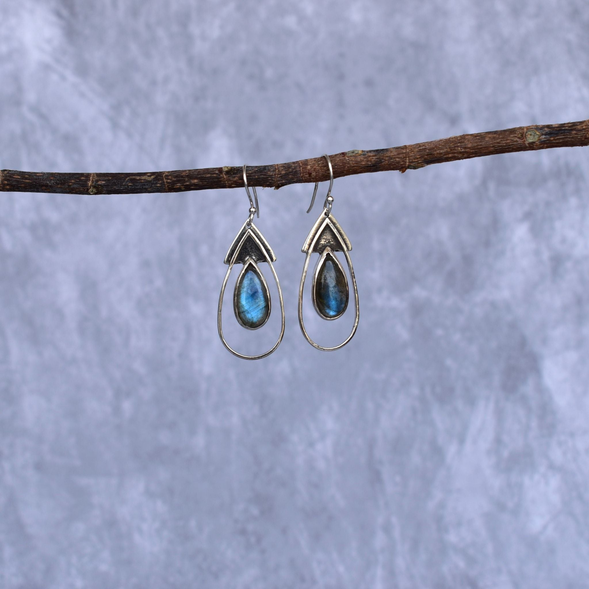 Rustic Pears - Labradorite Earrings