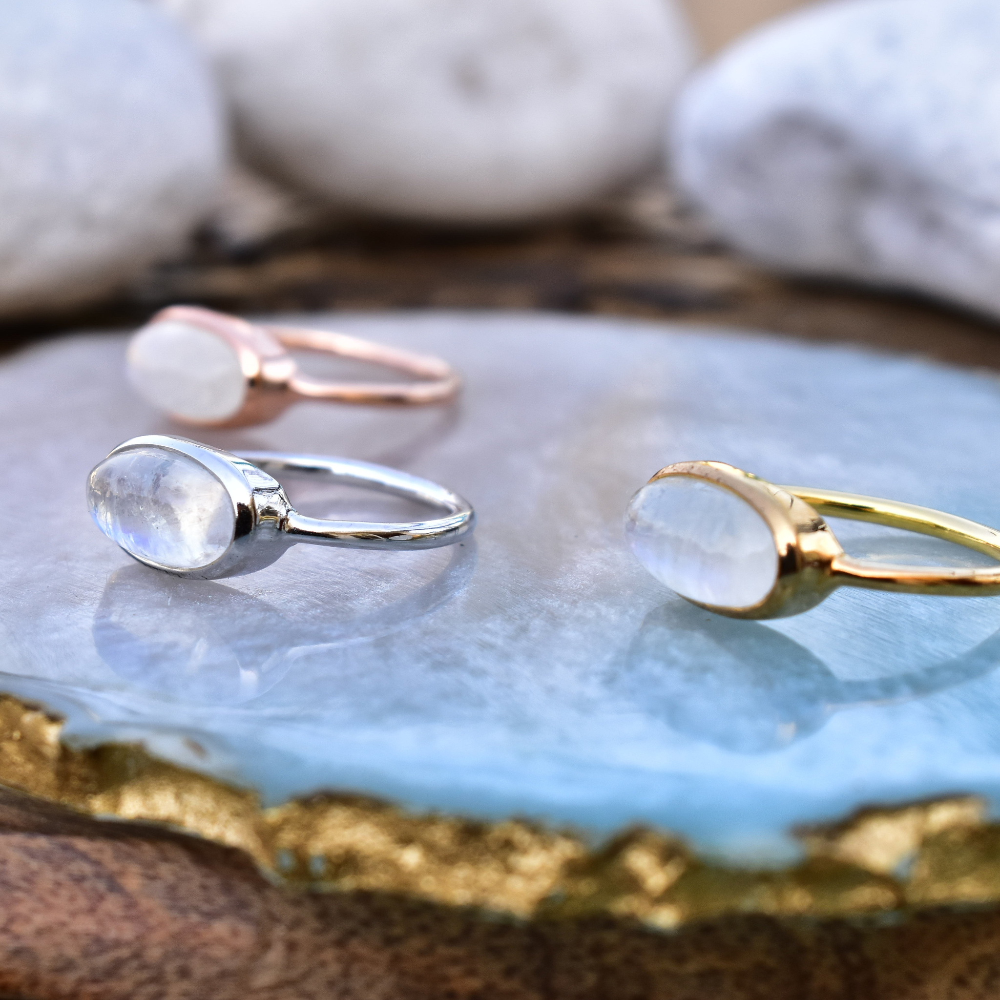 Minimal Bohemian - Moonstone Ring
