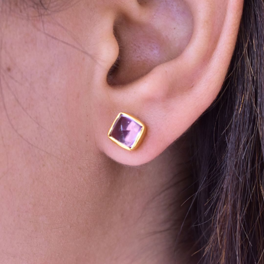 Zuckerhut - Amethyst Ohrstecker