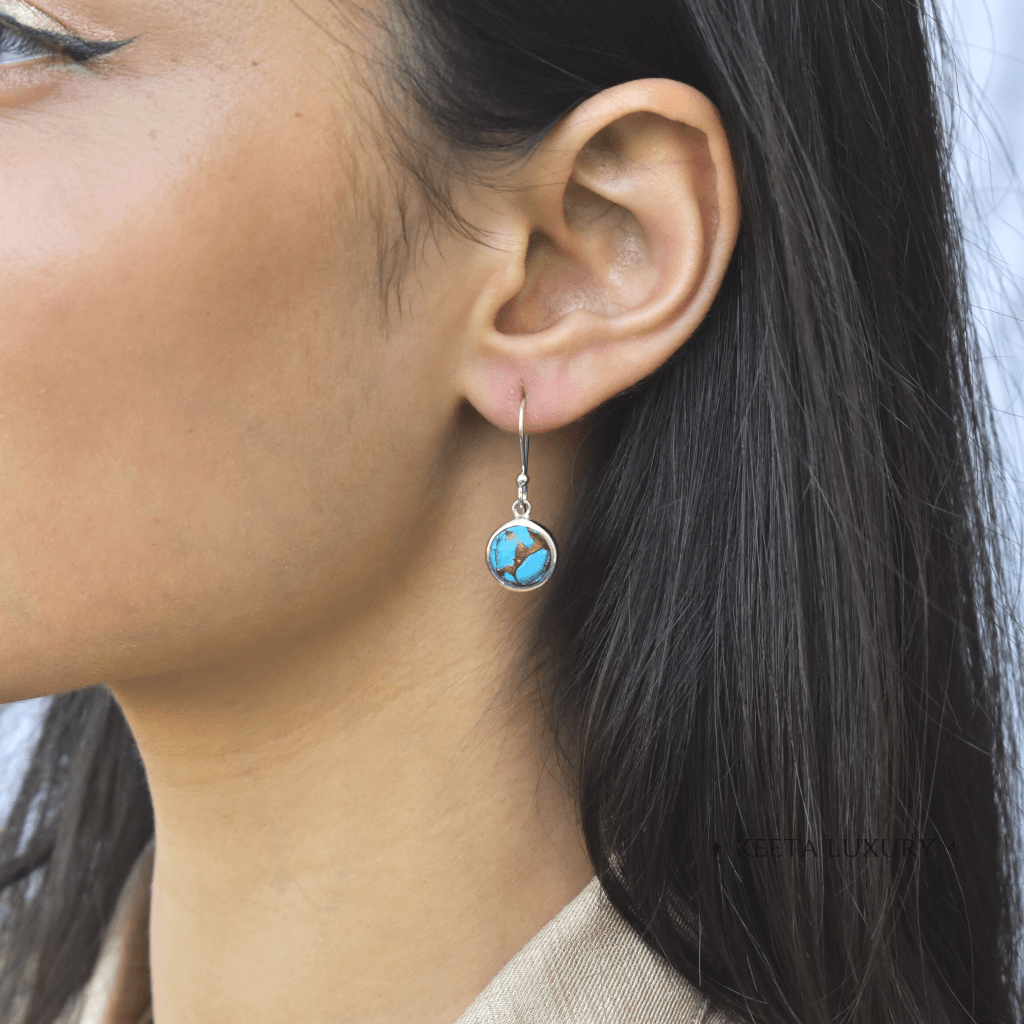 Copper Turquoise Earrings