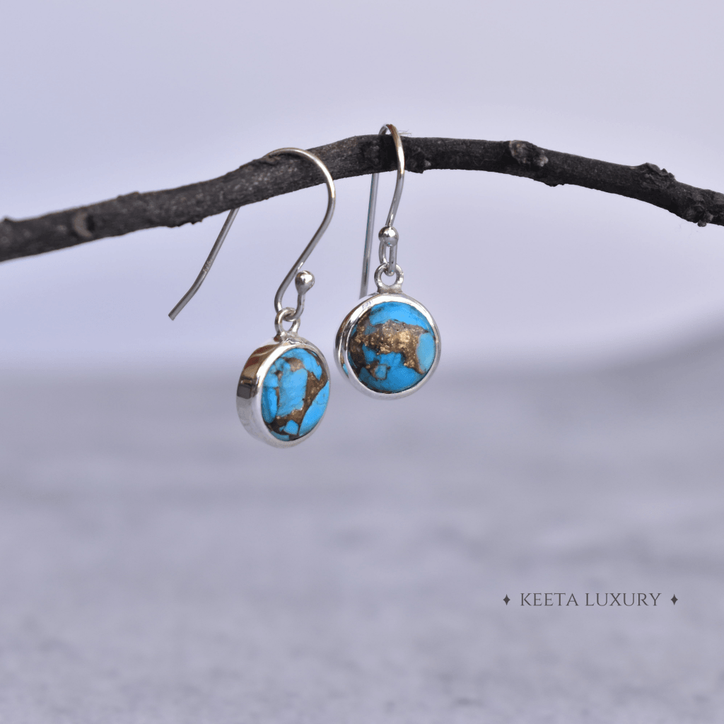 Copper Turquoise Earrings