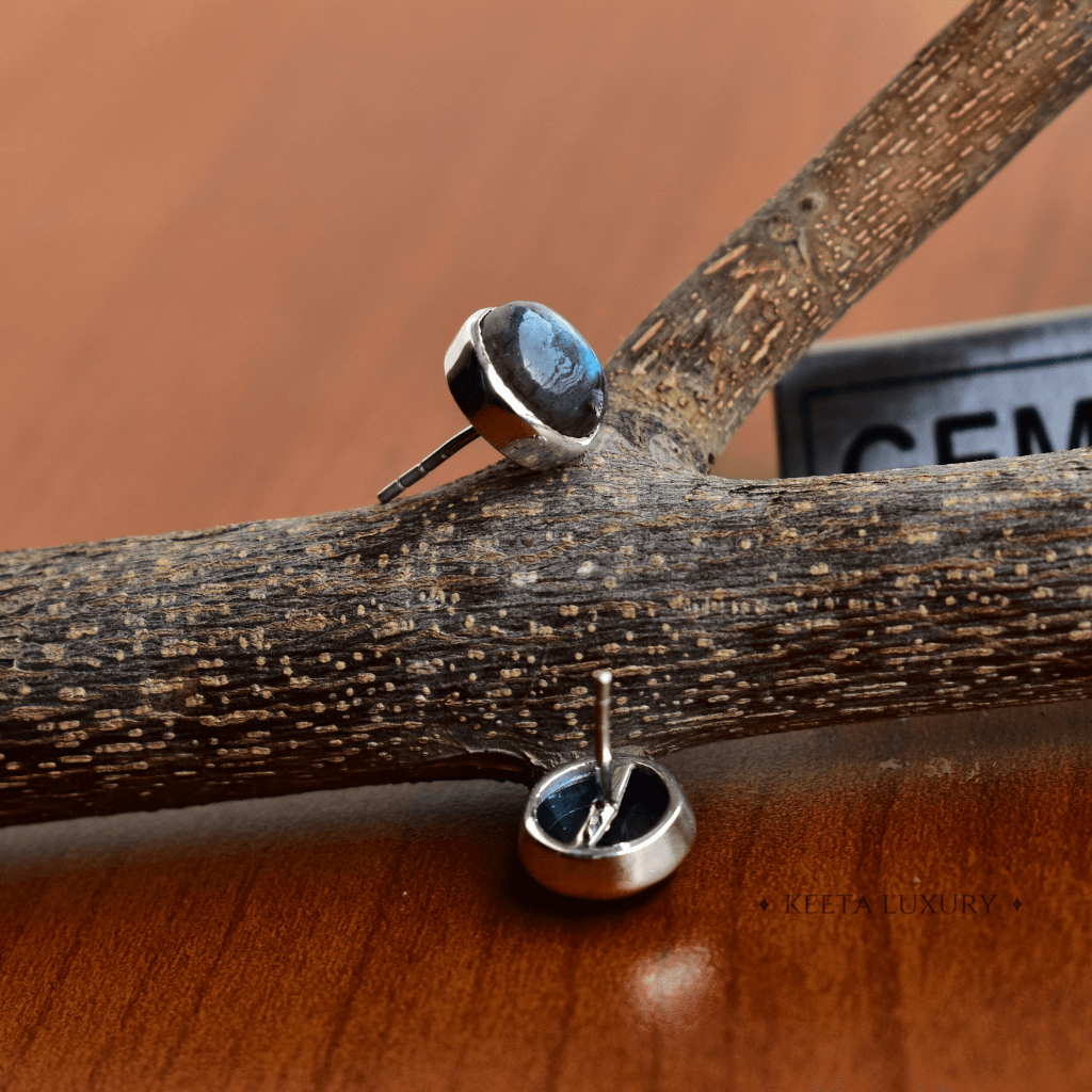 Labradorite Earrings Studs