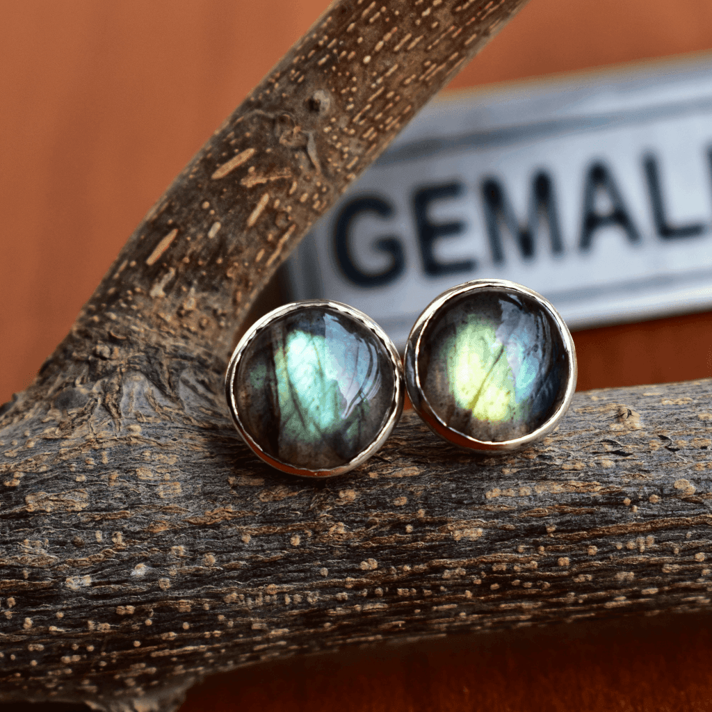 Labradorite Earrings Studs