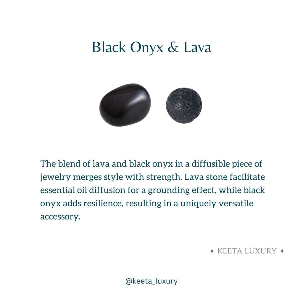 Onyx And Lava Bead Bracelet