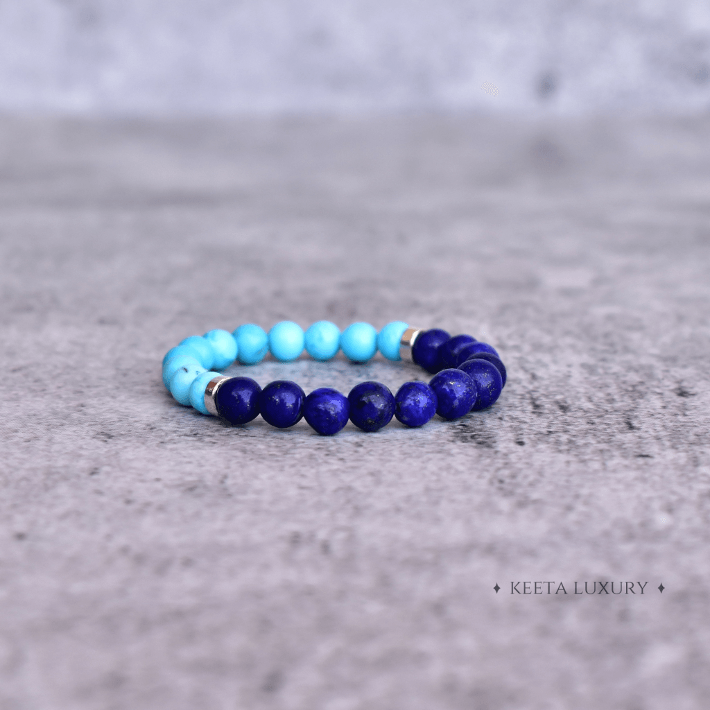 Blue Horizon- Lapis and Turquoise Bracelets -