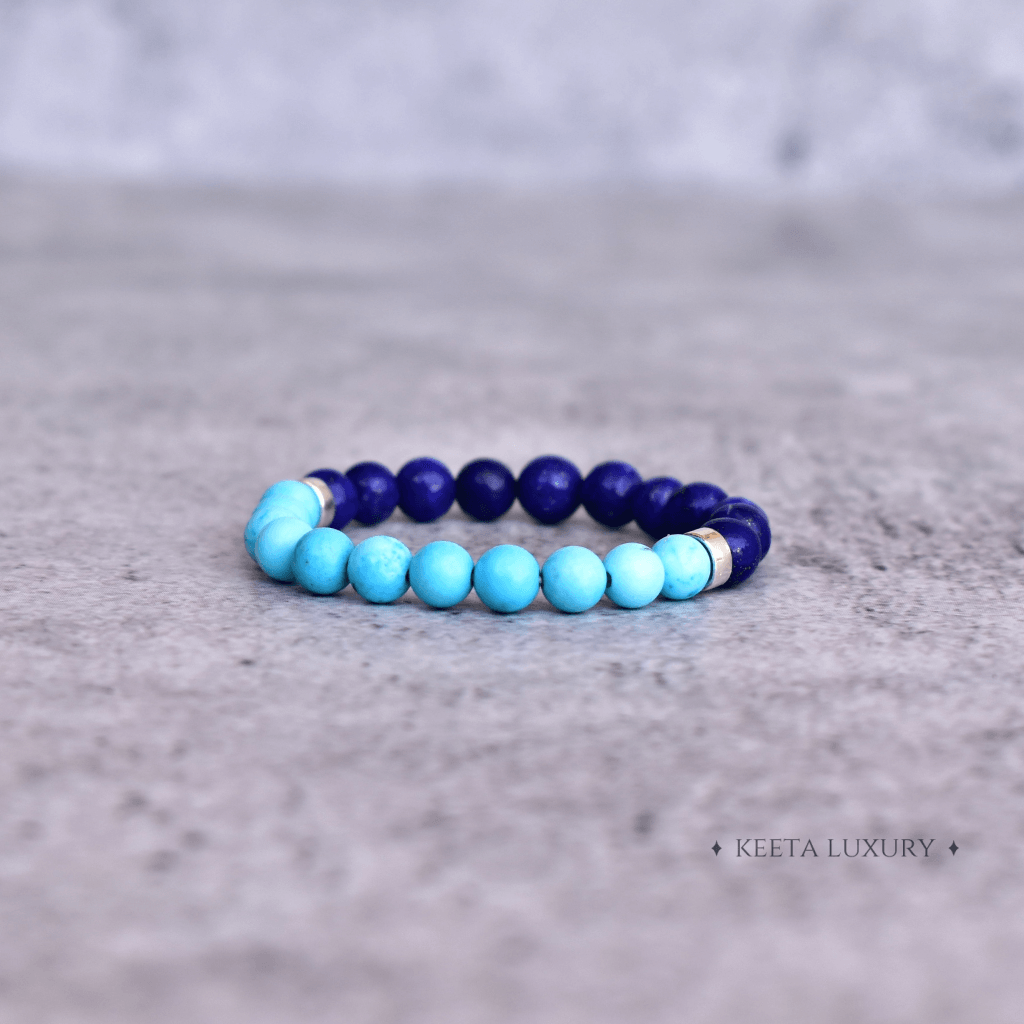 Blue Horizon- Lapis and Turquoise Bracelets -