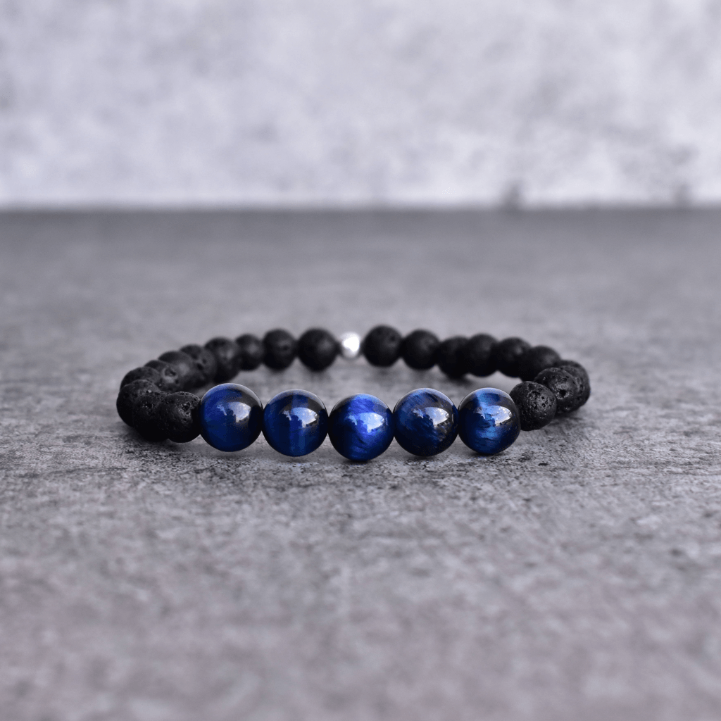 Blue Tiger Eye Bead Bracelet