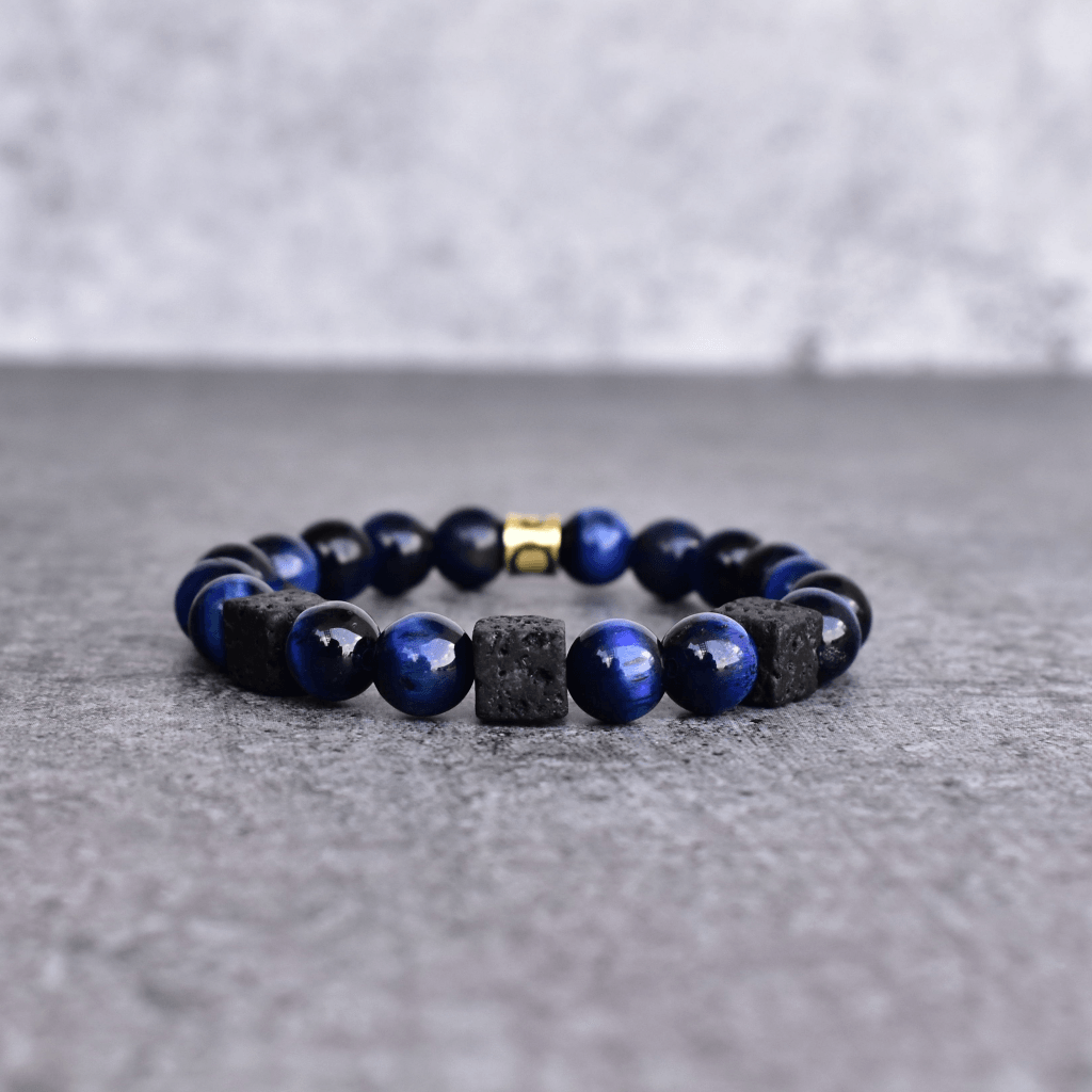 Tiger Eye and Lava Bracelet