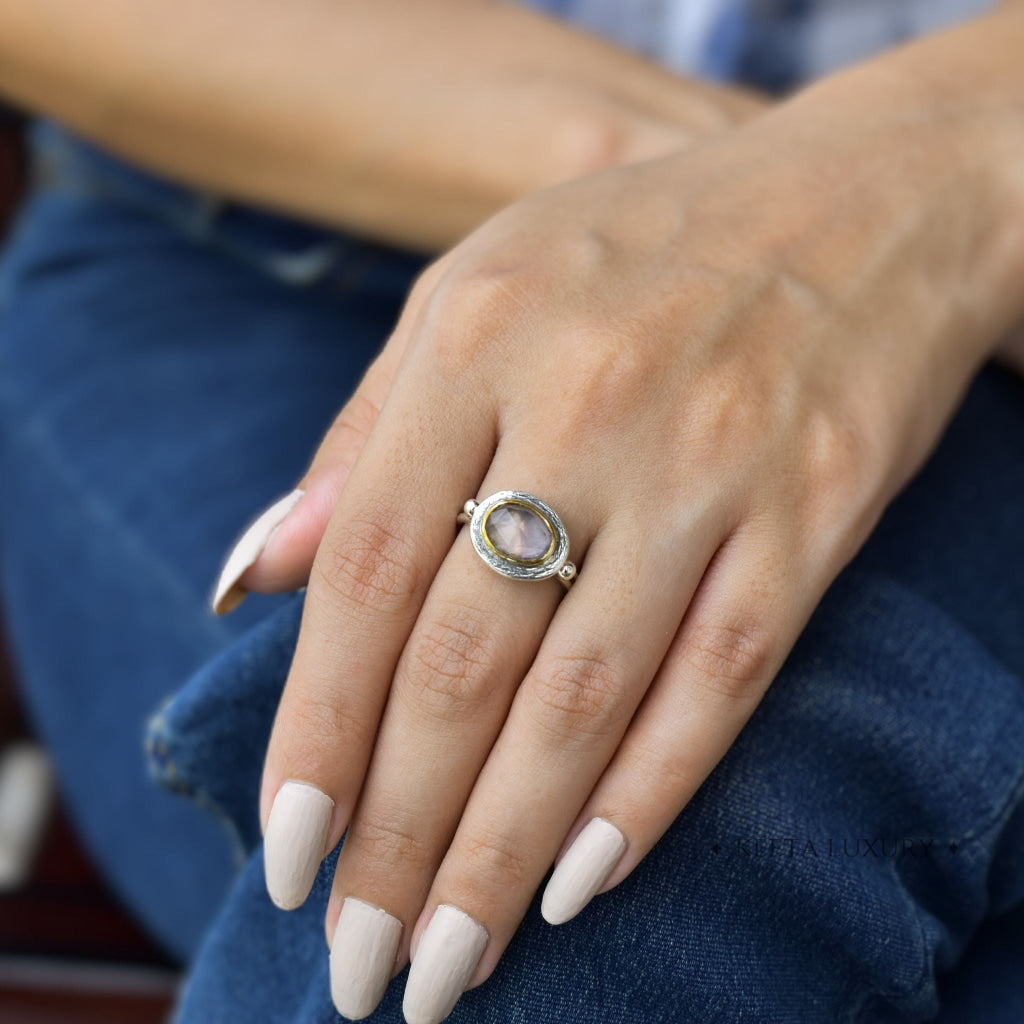 Boho Rose Quartz Ring