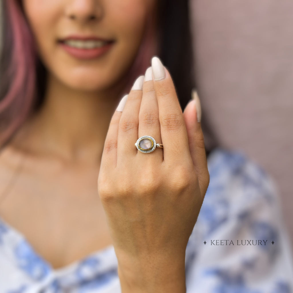 Boho Rose Quartz Ring
