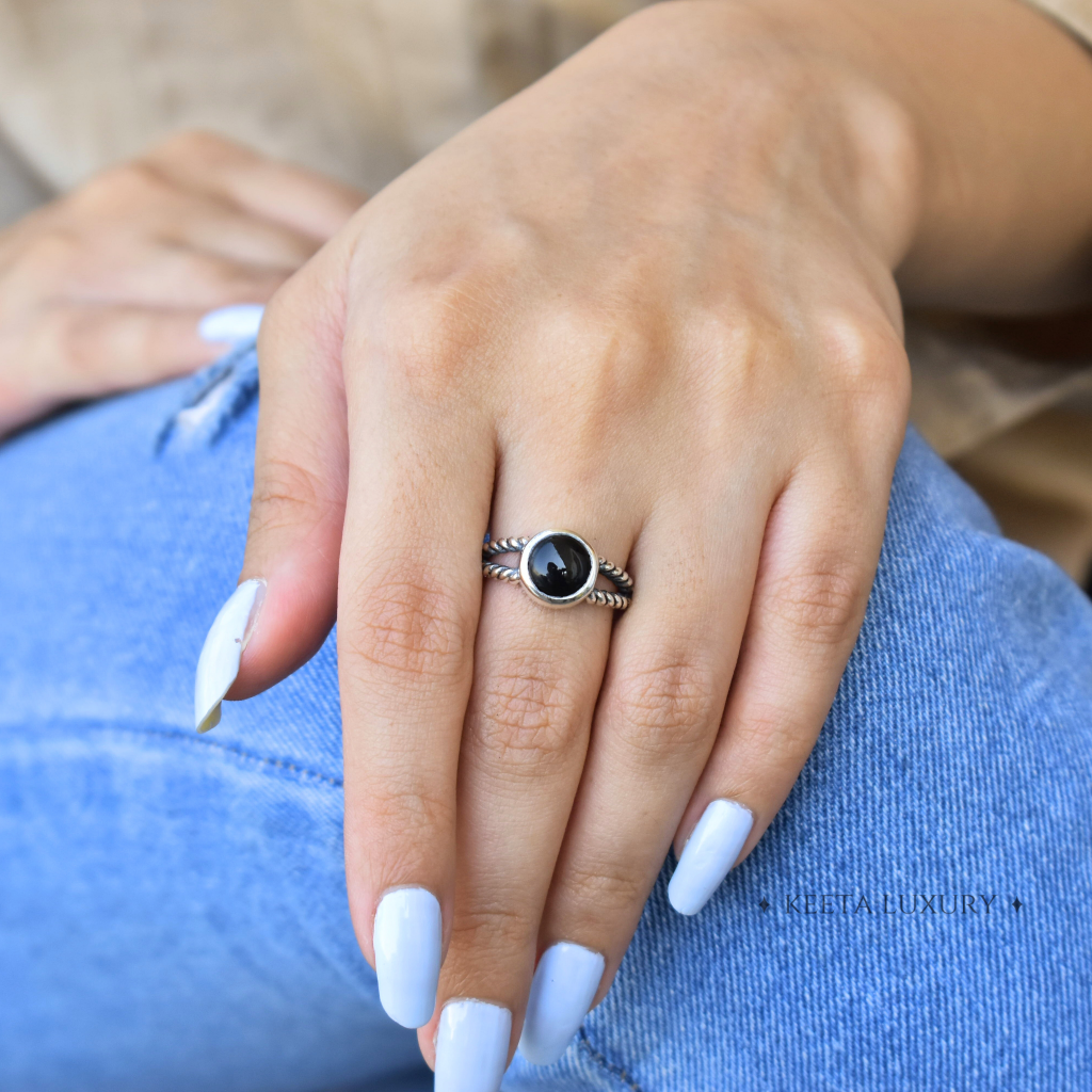Boho Onyx Ring