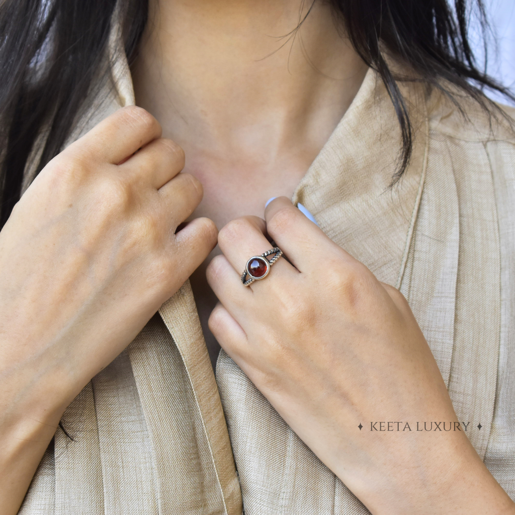 Natural Garnet Rings