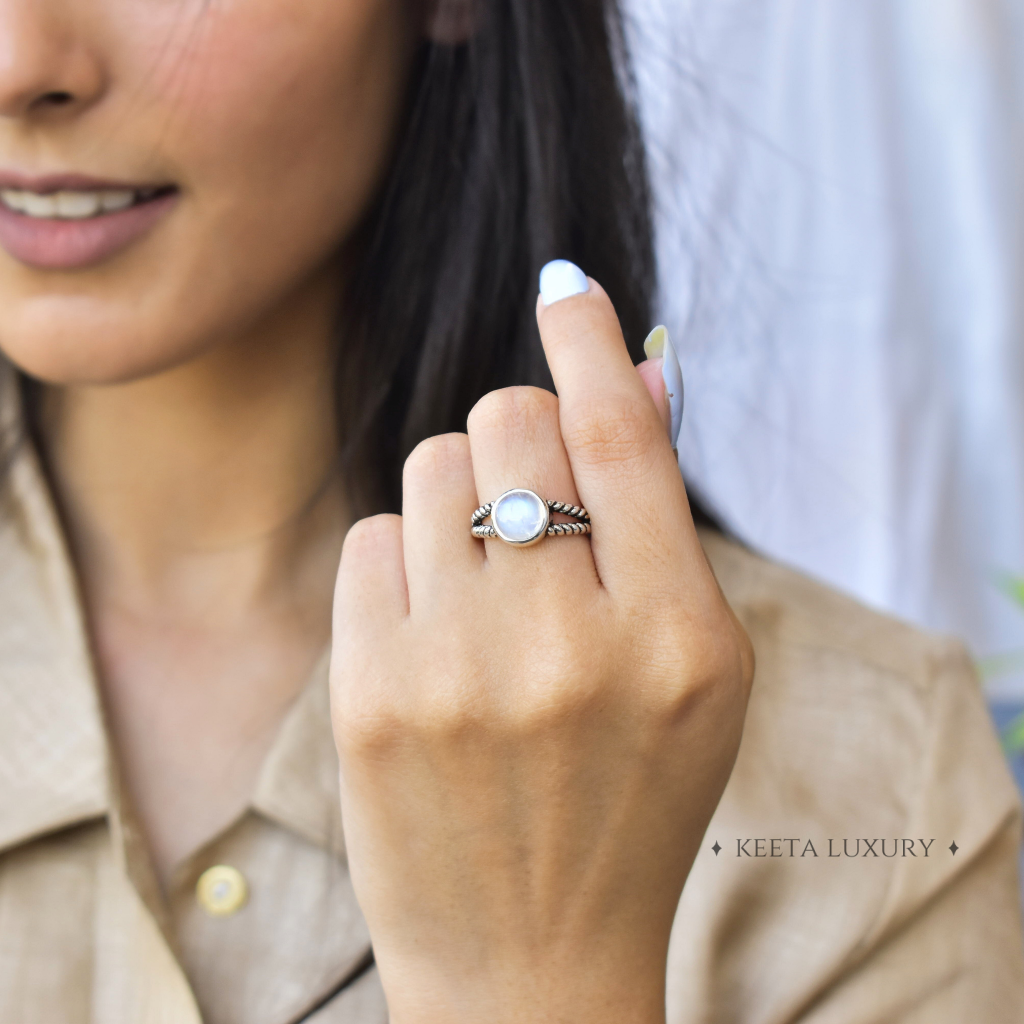 Moonstone Silver Ring