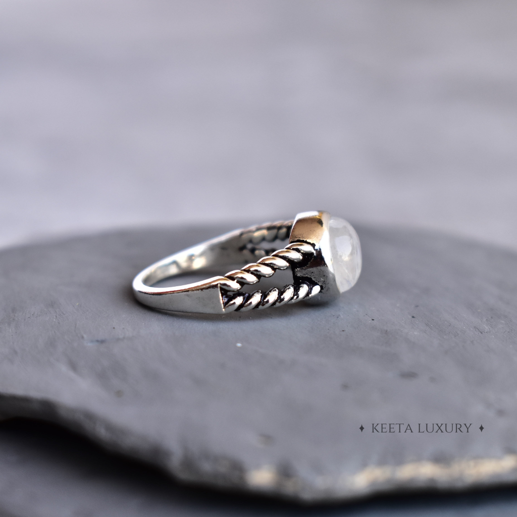 Moonstone Silver Ring