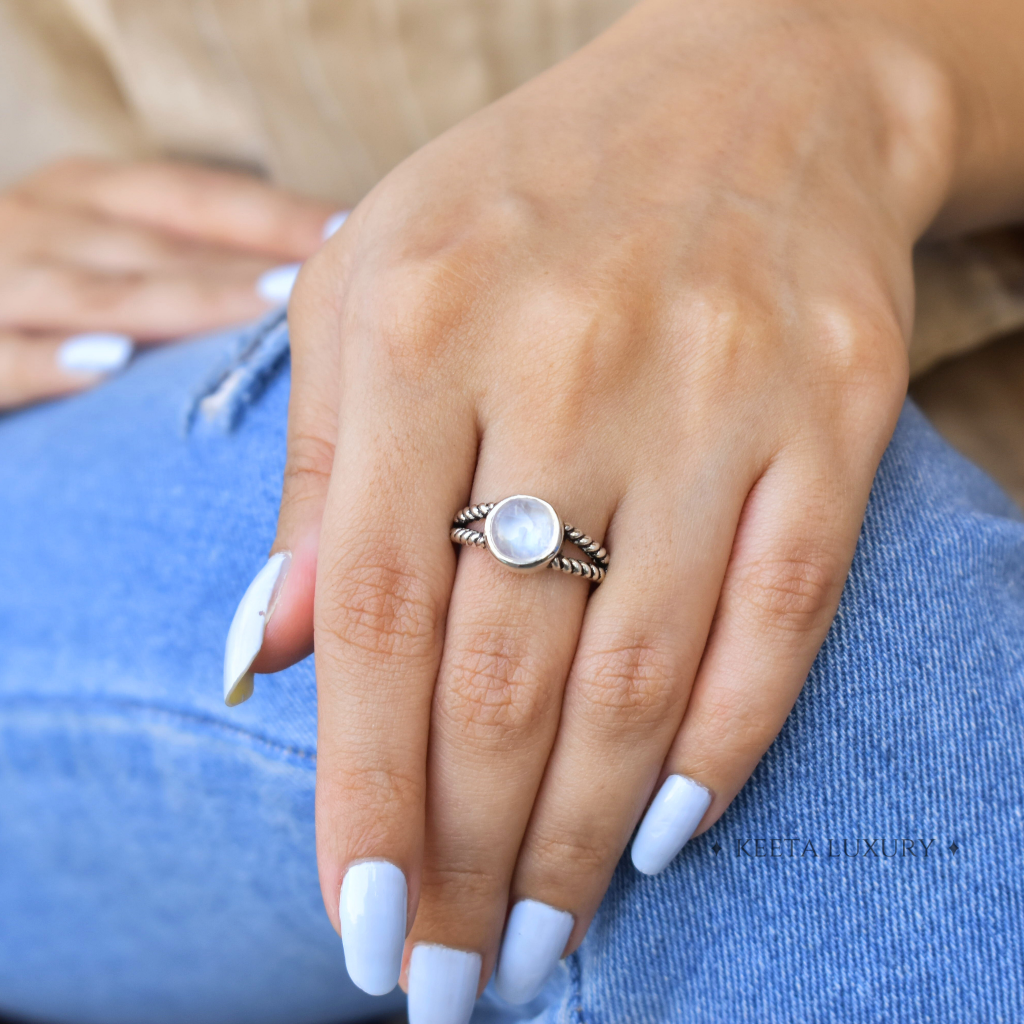 Moonstone Silver Ring