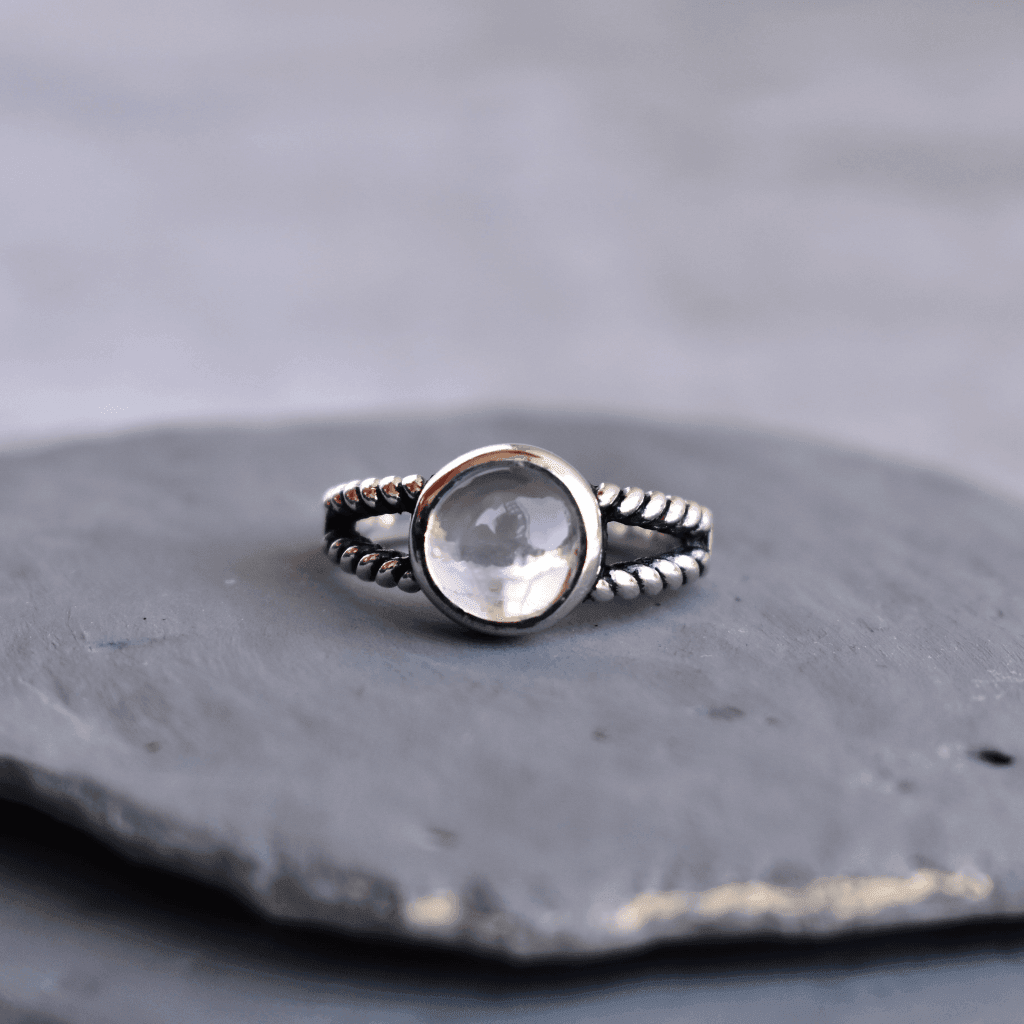 Natural Rose Quartz Ring