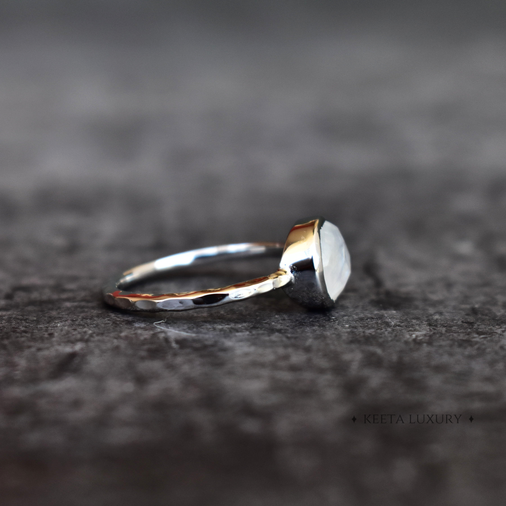 Silver Moonstone Ring