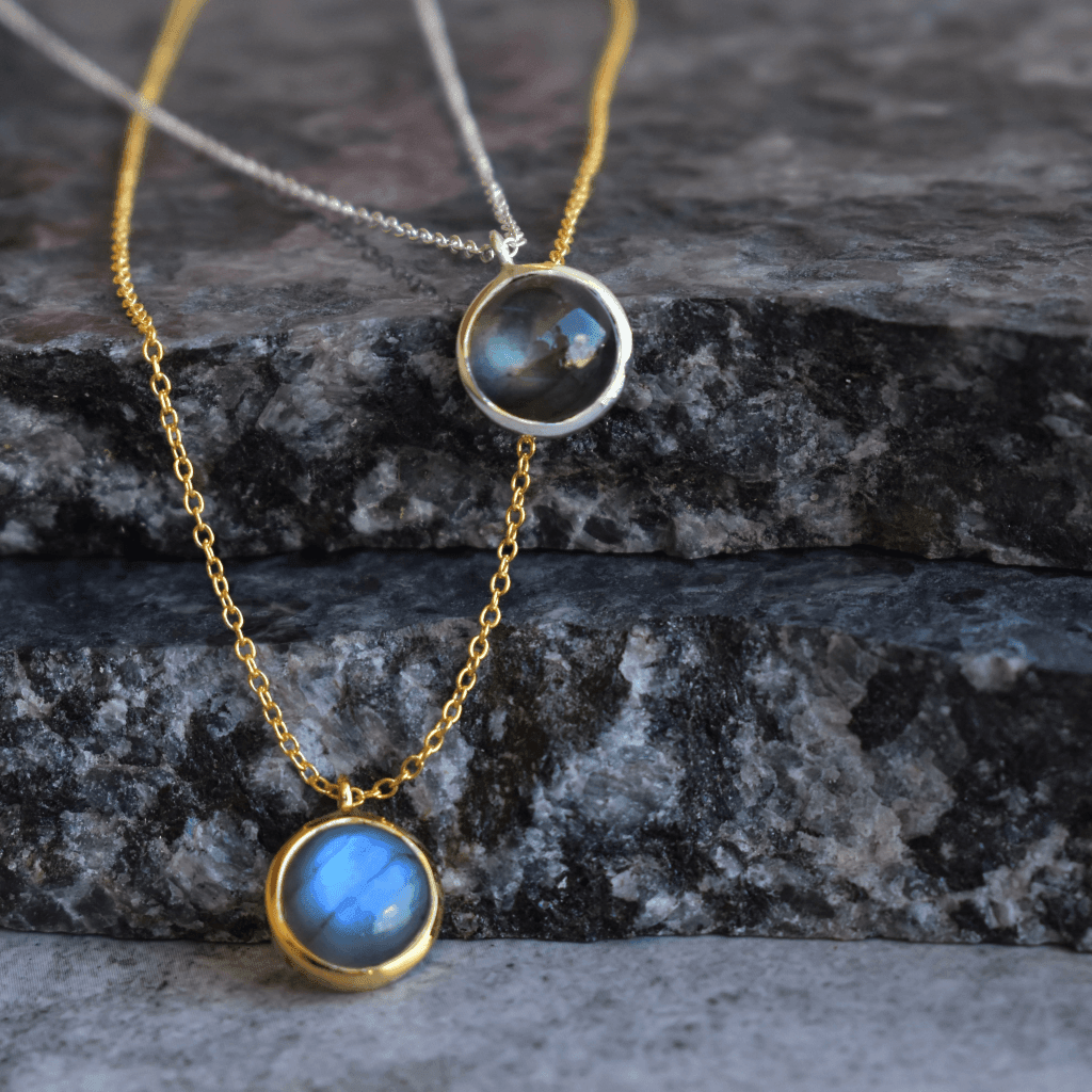 Labradorite Necklace Silver