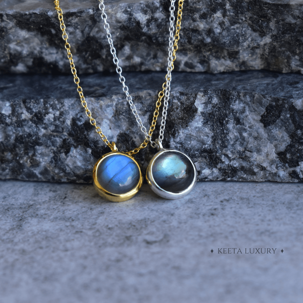 Labradorite Necklace Silver
