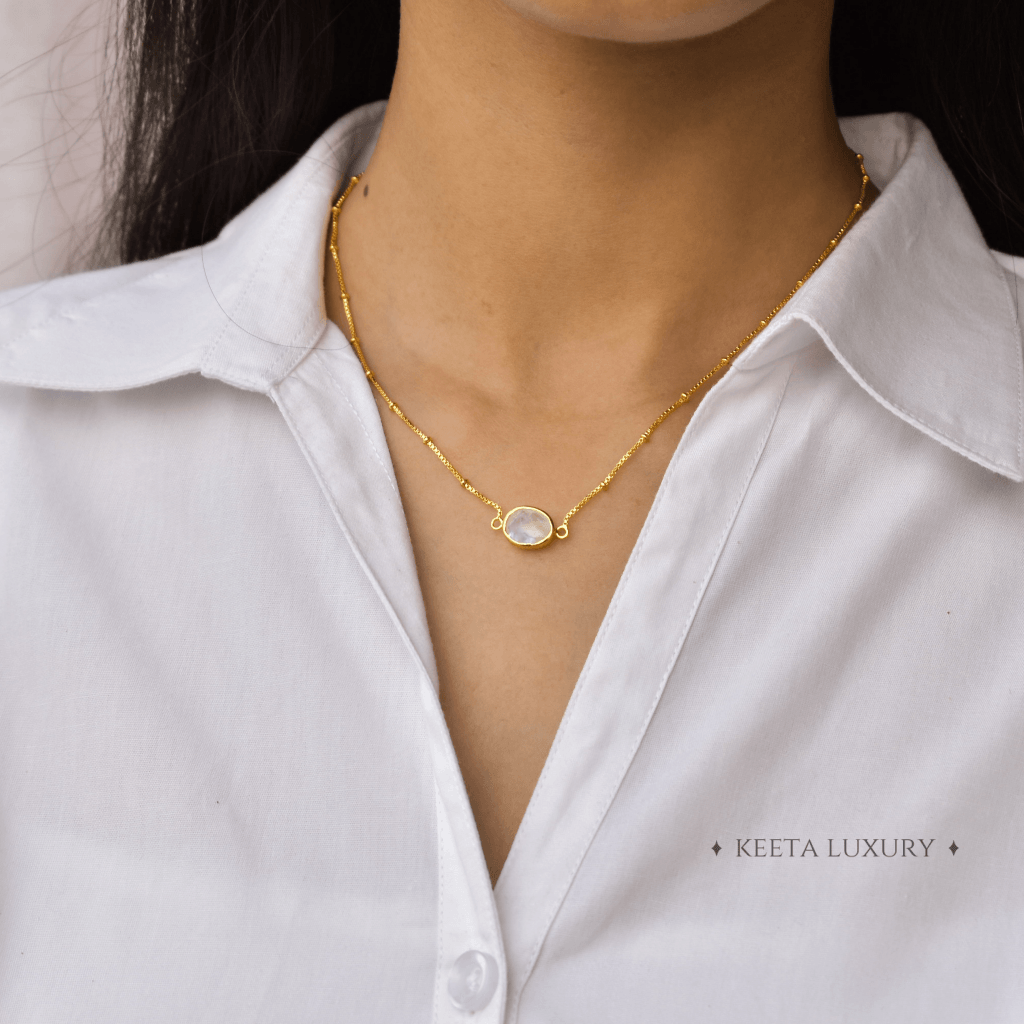 Sterling Silver Moonstone Necklace