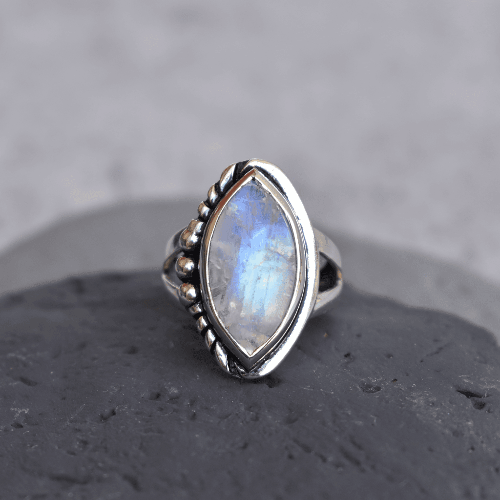 Boho Moonstone Ring